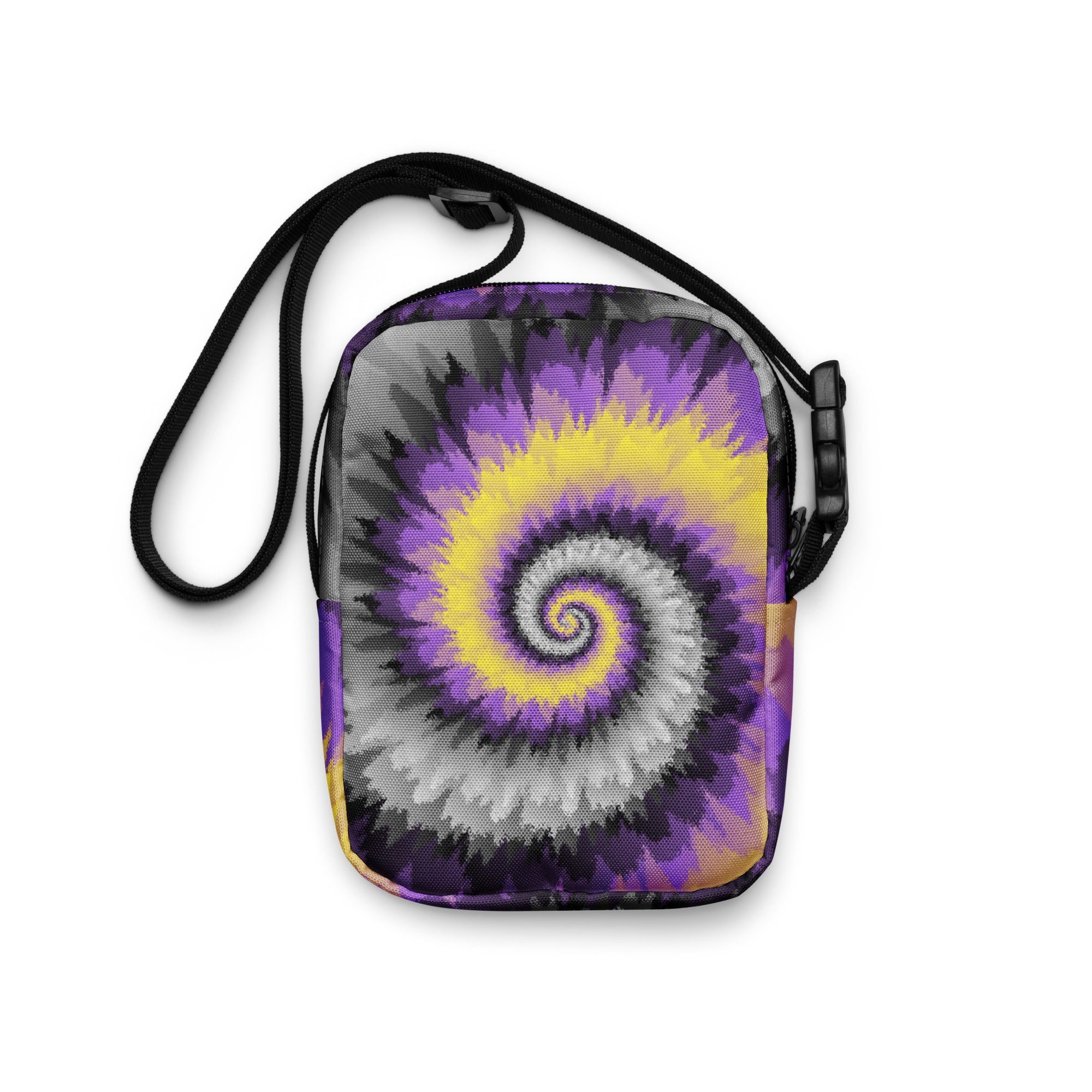 Utility crossbody bag Tie Dye Spiral Nonbinary