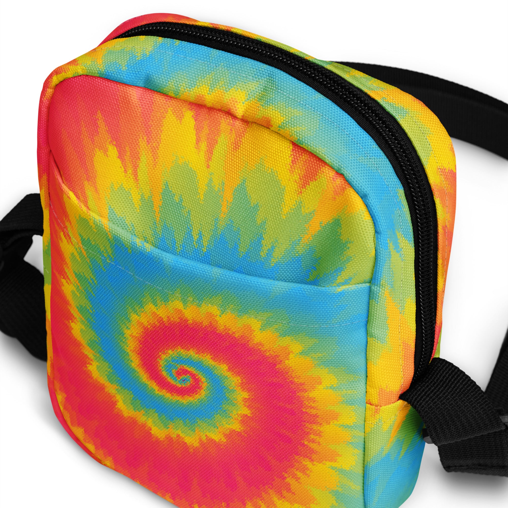 Utility crossbody bag Tie Dye Spiral Pansexual