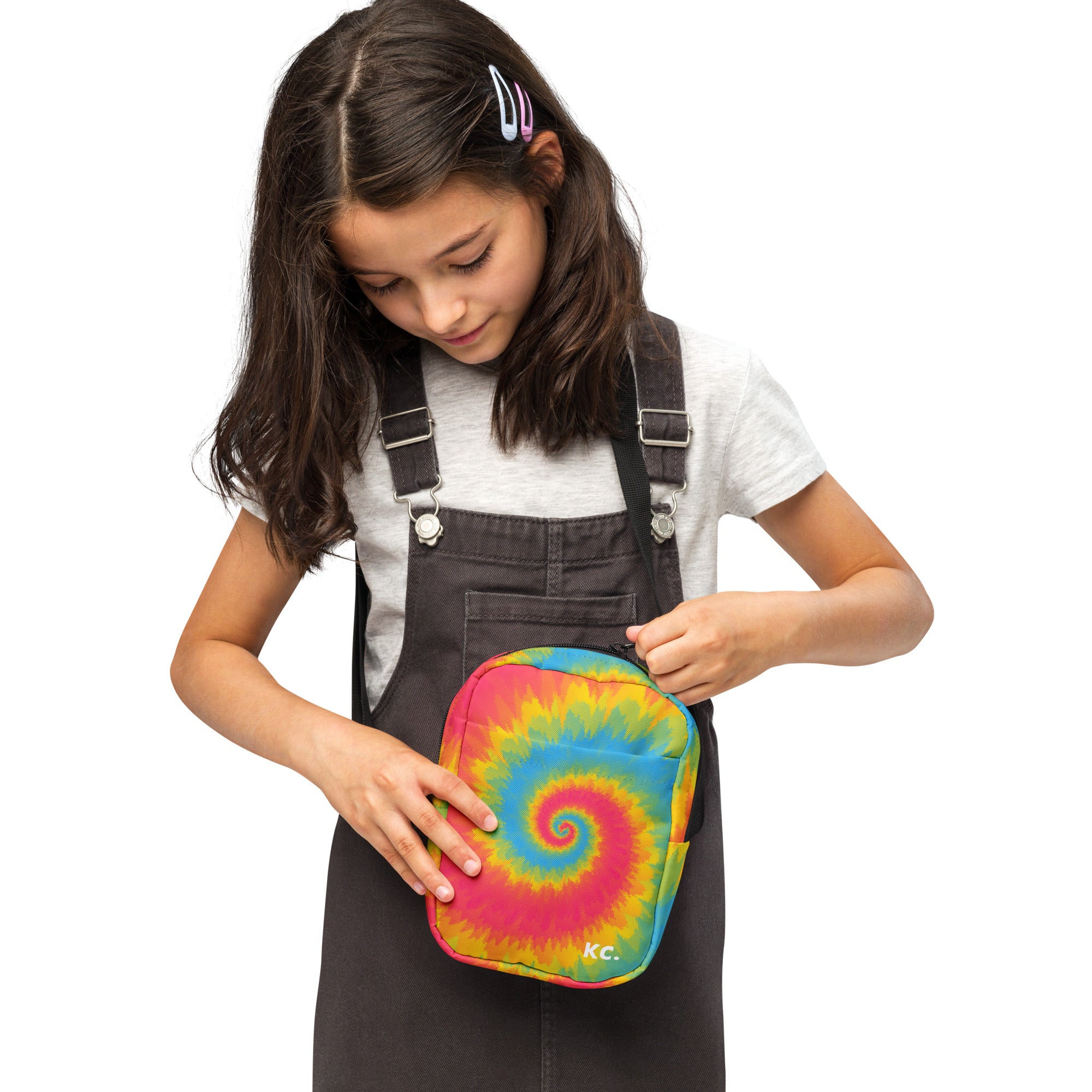 Utility crossbody bag Tie Dye Spiral Pansexual