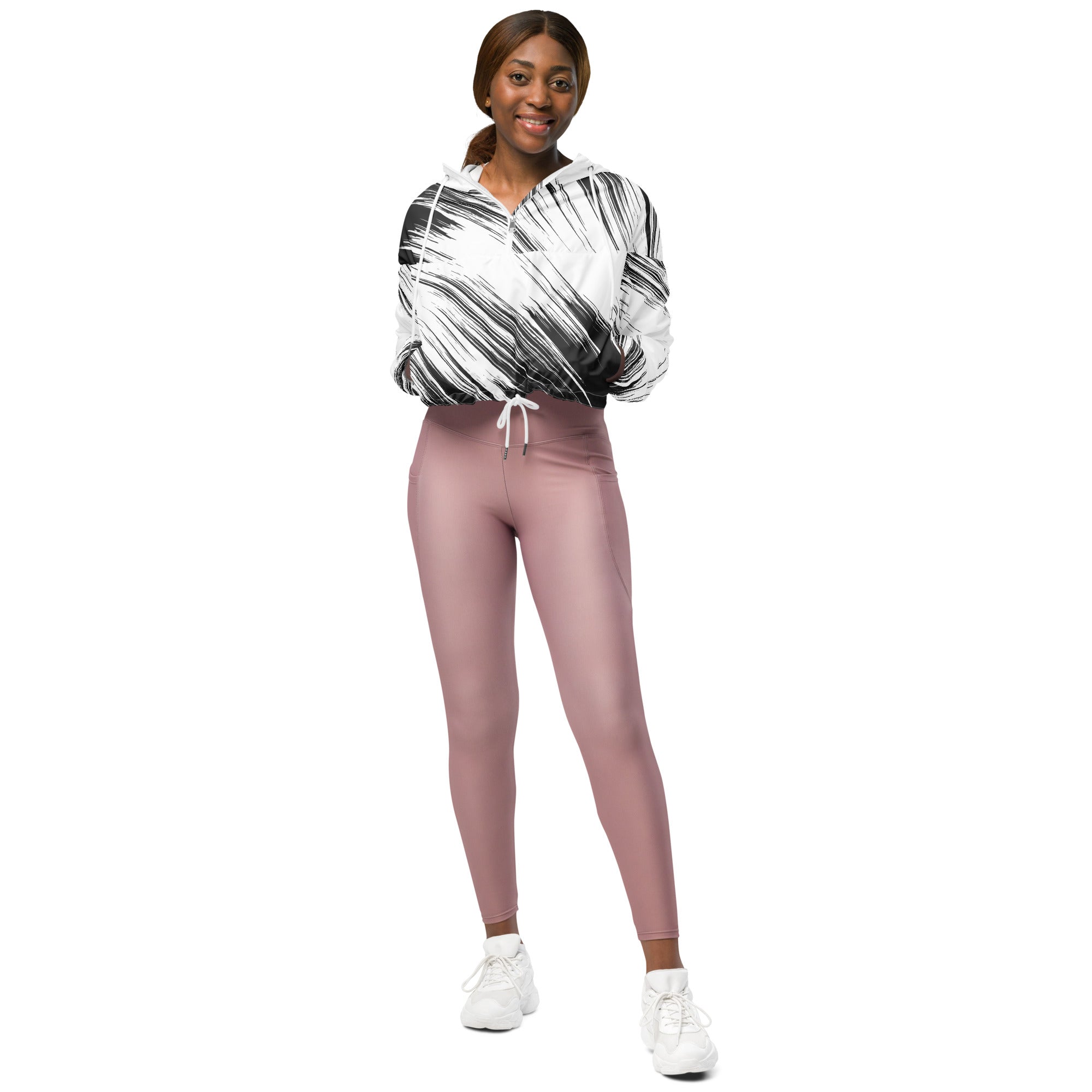 Women’s cropped windbreaker Abstract I