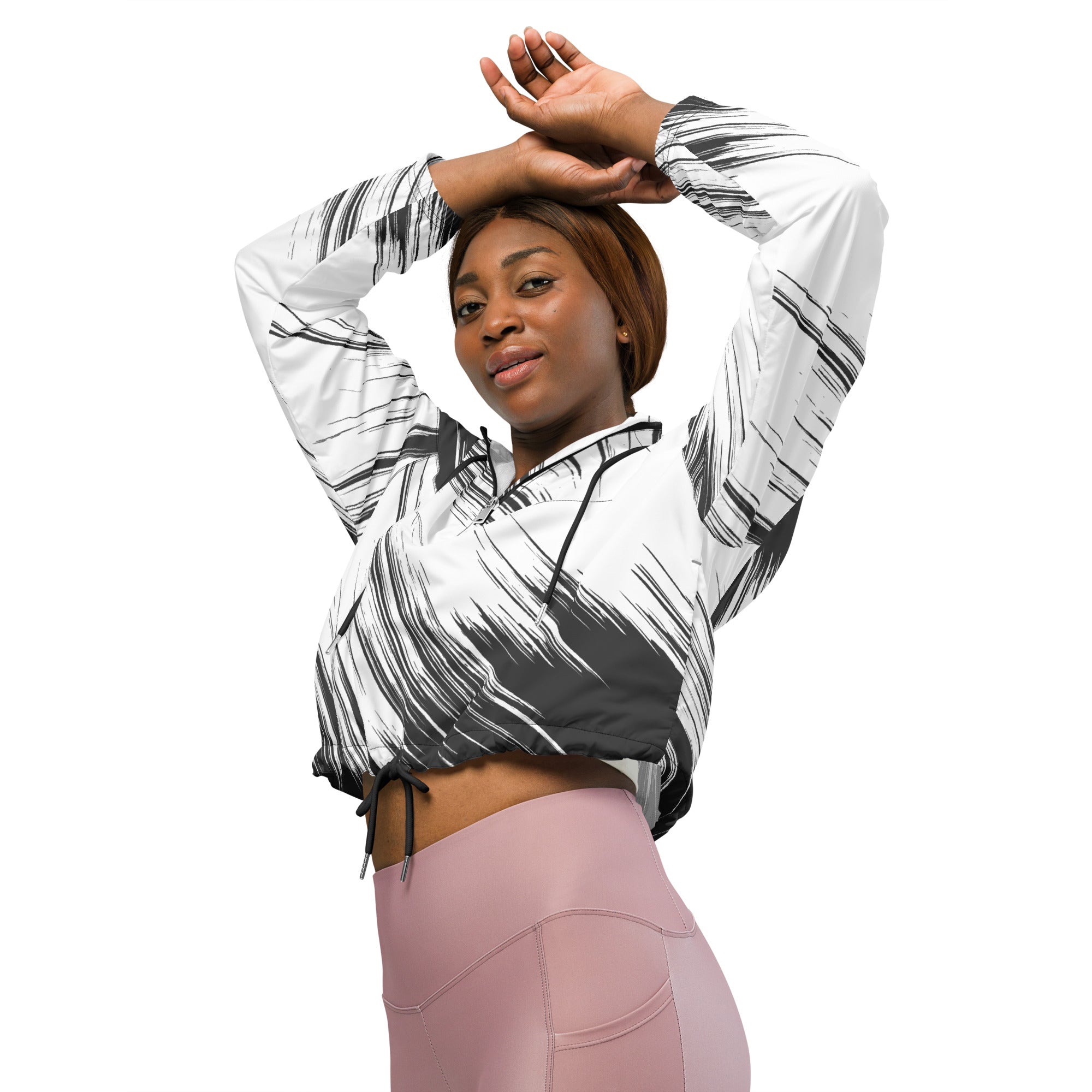 Women’s cropped windbreaker Abstract I