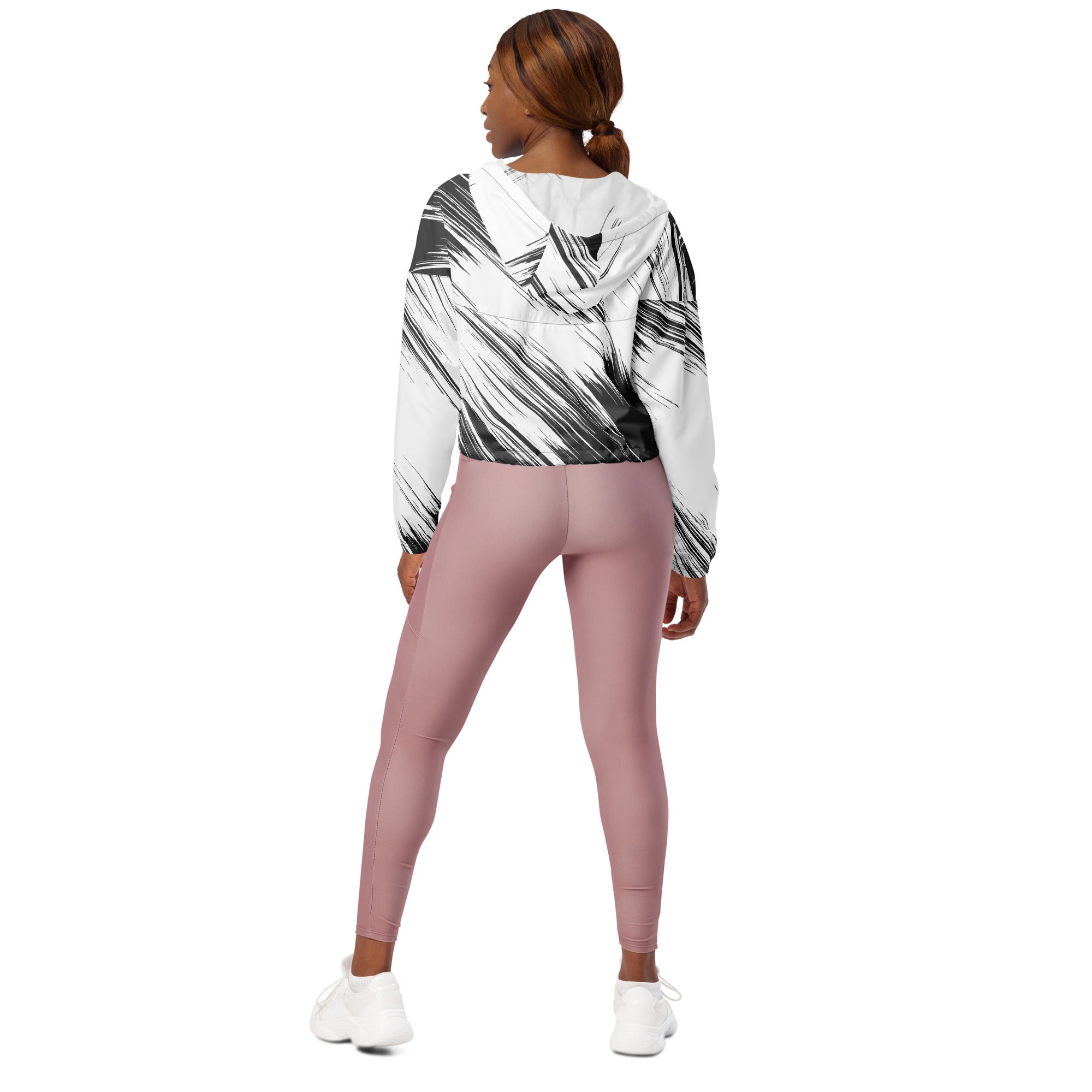 Women’s cropped windbreaker Abstract I