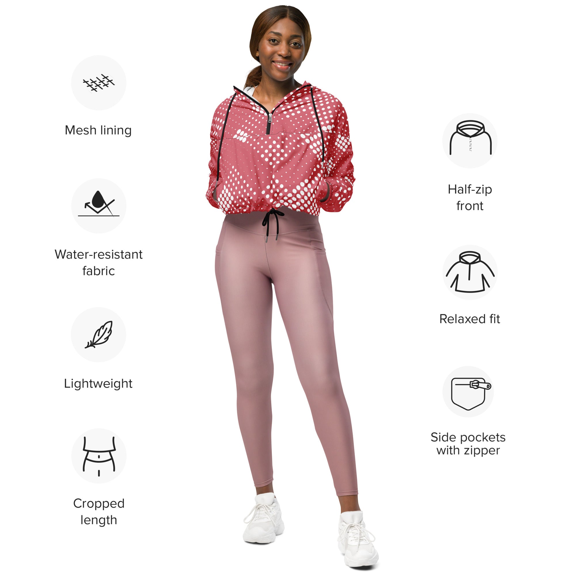 Women’s cropped windbreaker Abstract III