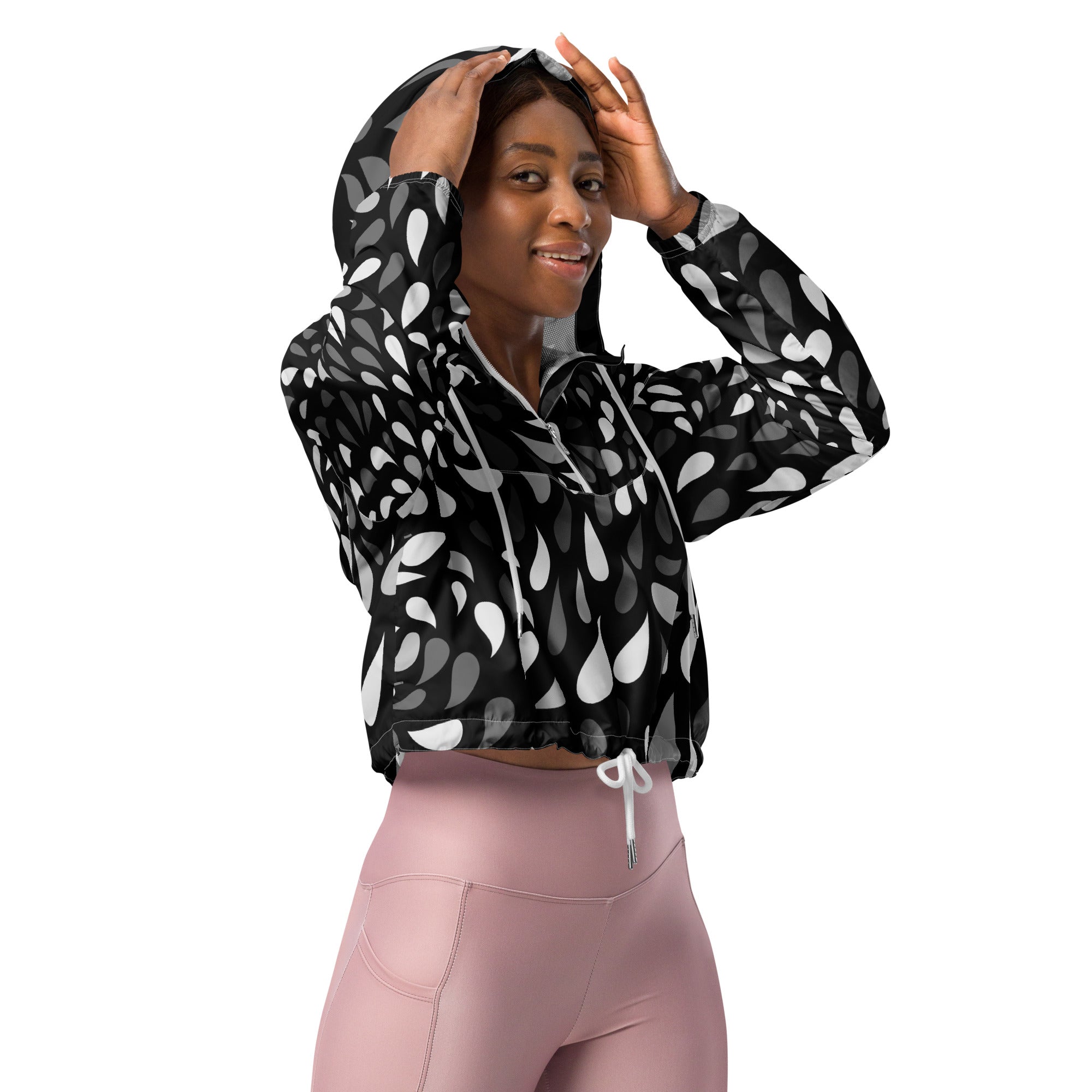 Women’s cropped windbreaker Abstract IV