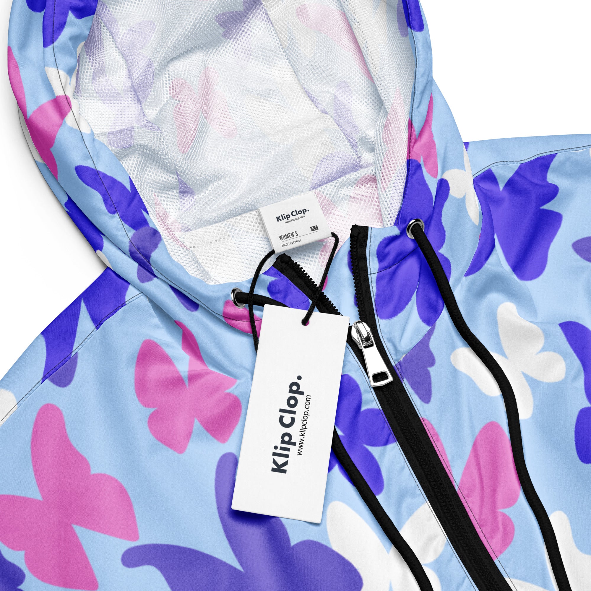Women’s cropped windbreaker Butterflies