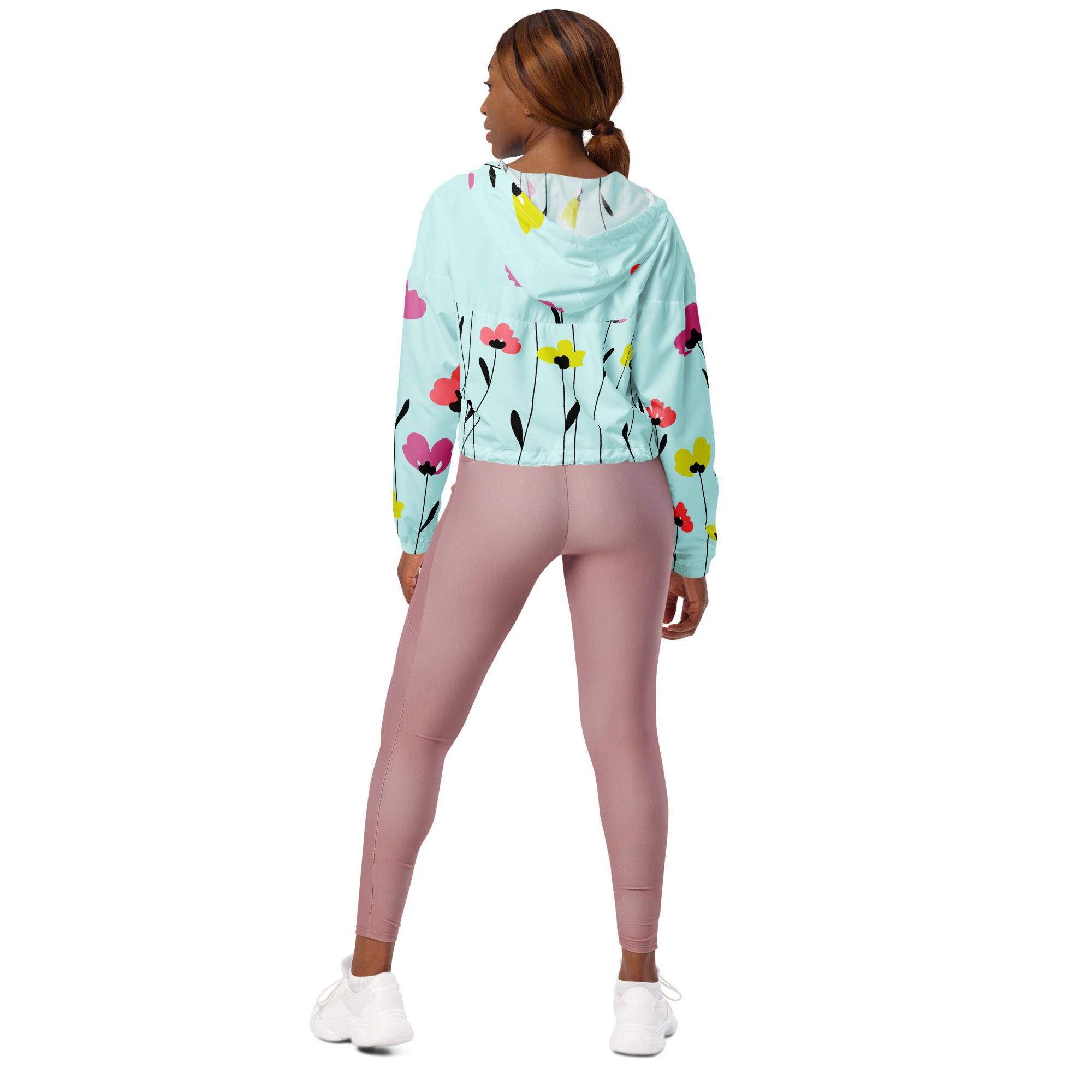 Women’s cropped windbreaker Floral I