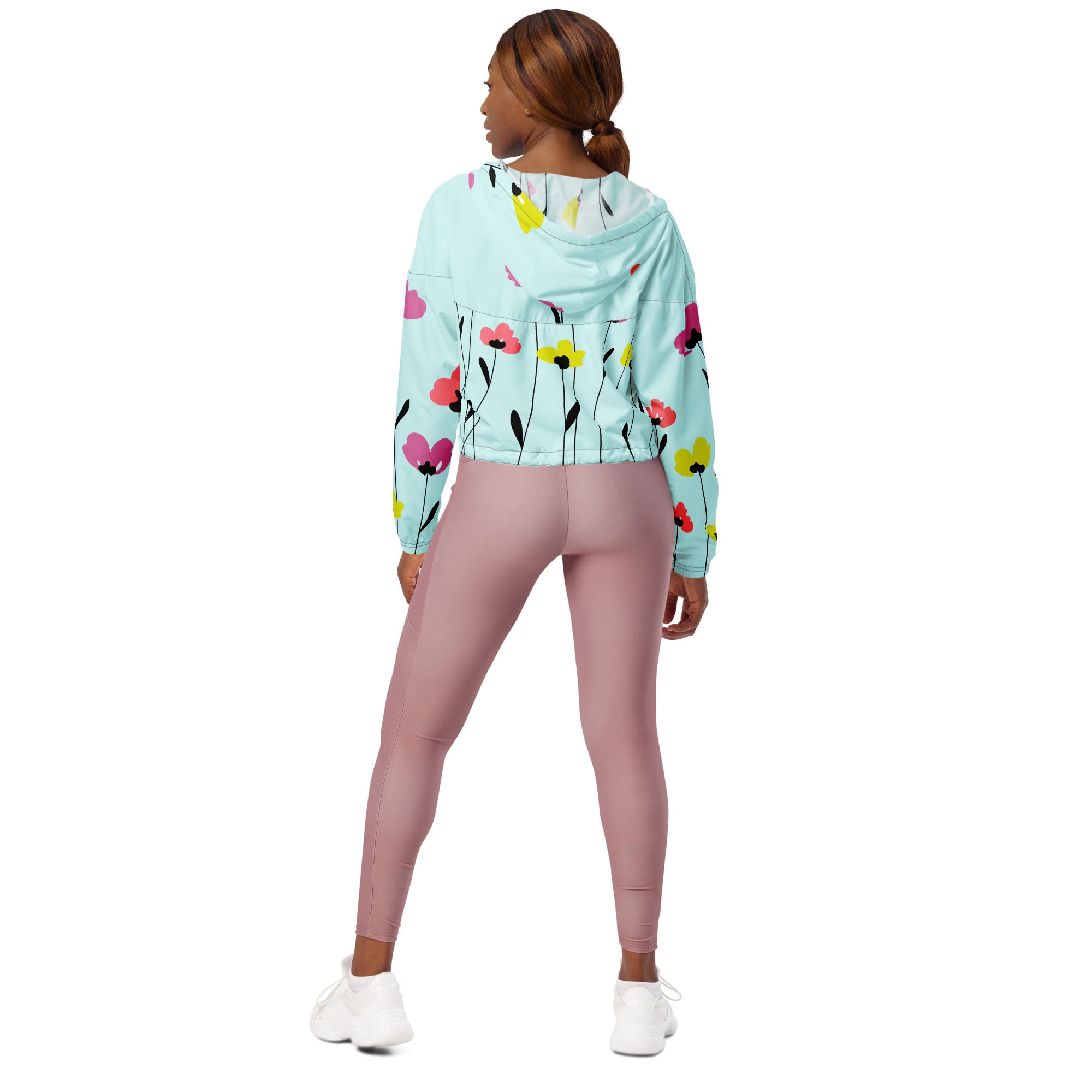Women’s cropped windbreaker Floral I