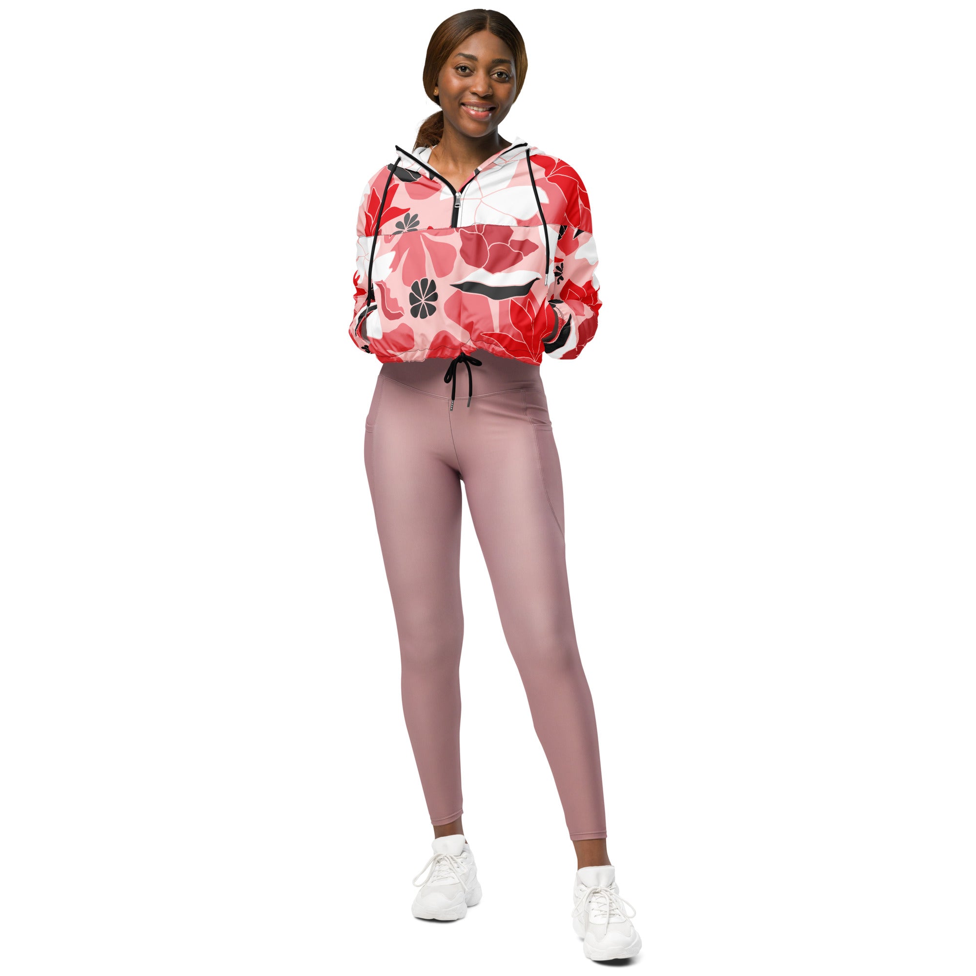 Women’s cropped windbreaker Floral II