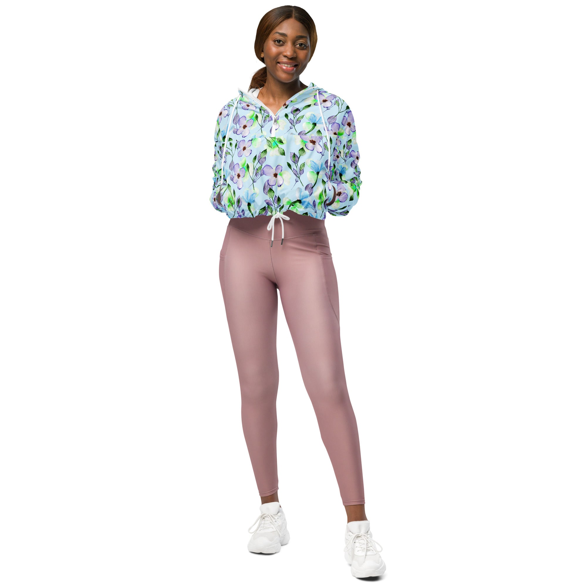 Women’s cropped windbreaker Floral III