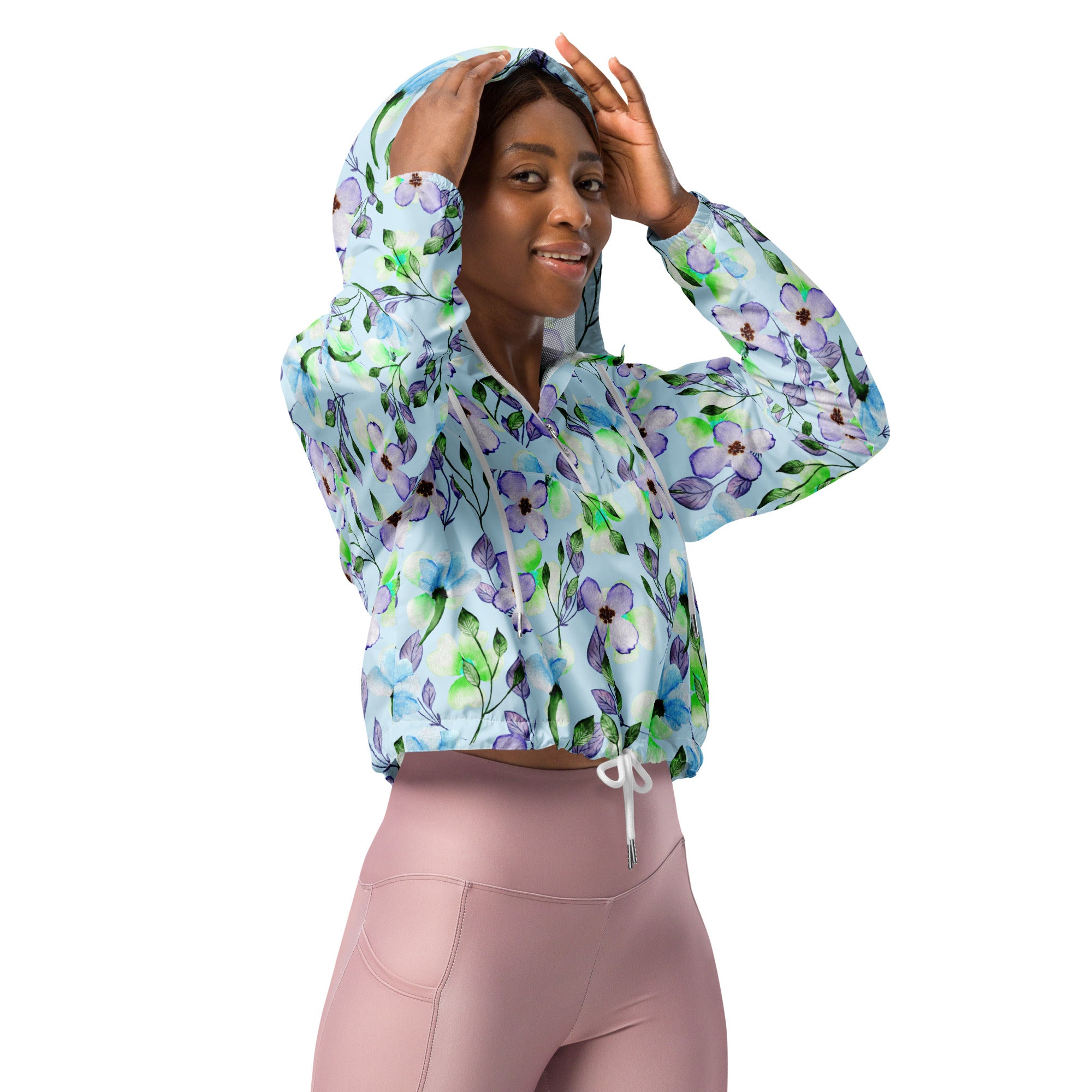 Women’s cropped windbreaker Floral III
