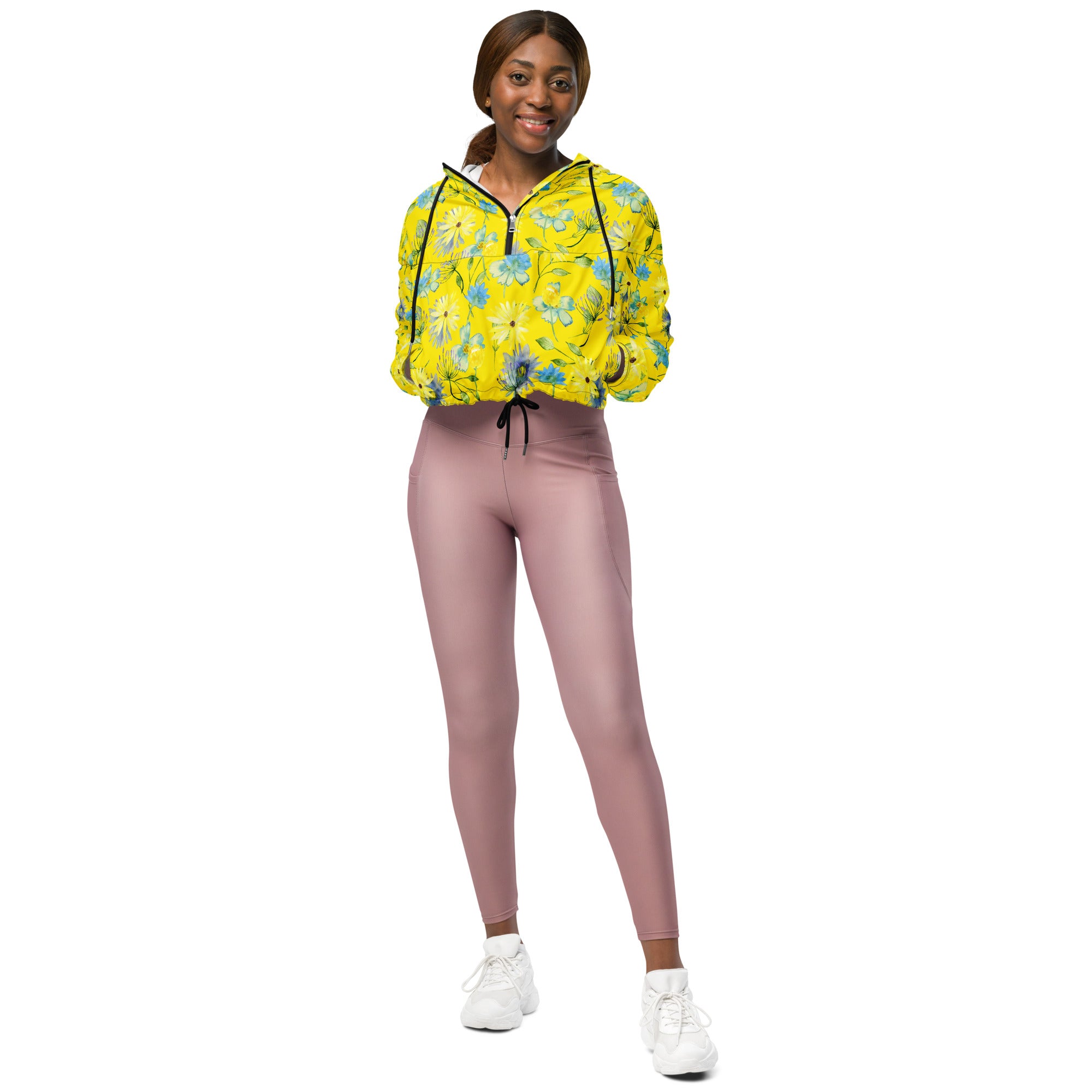 Women’s cropped windbreaker Floral IV