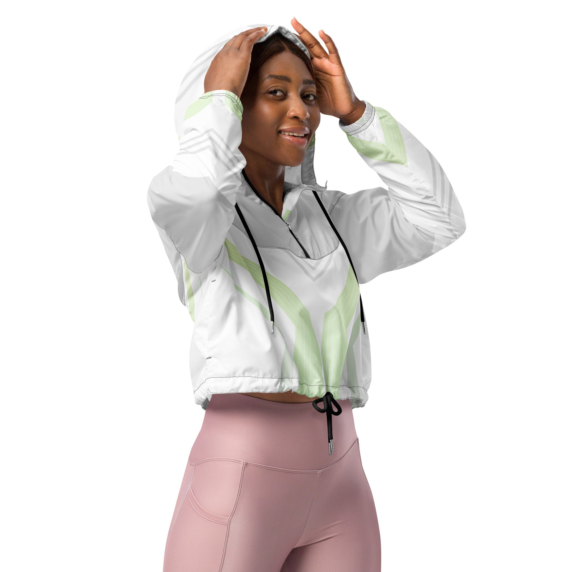 Women’s cropped windbreaker Geometric I