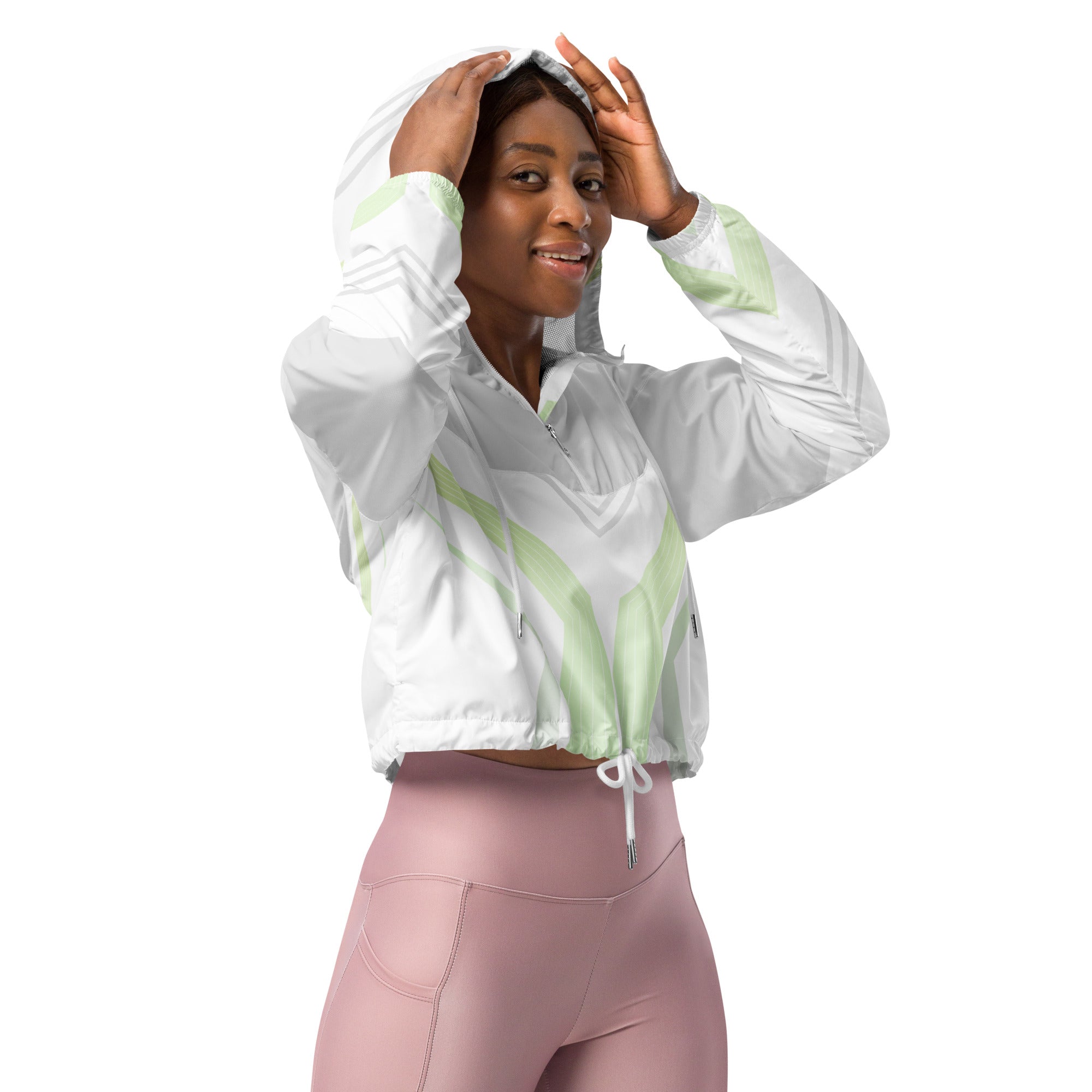 Women’s cropped windbreaker Geometric I