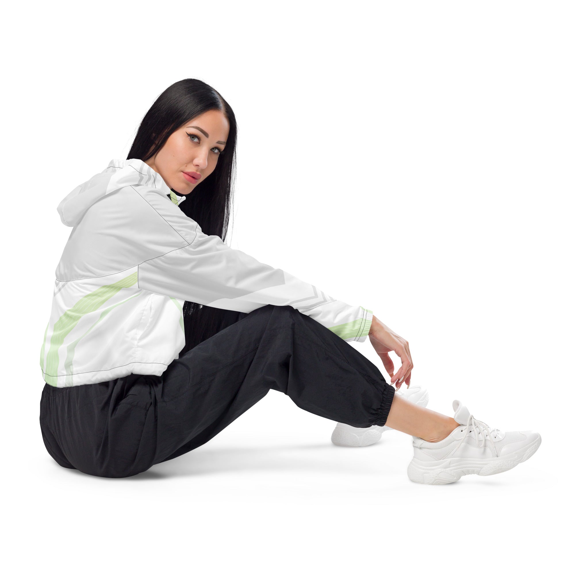 Women’s cropped windbreaker Geometric I