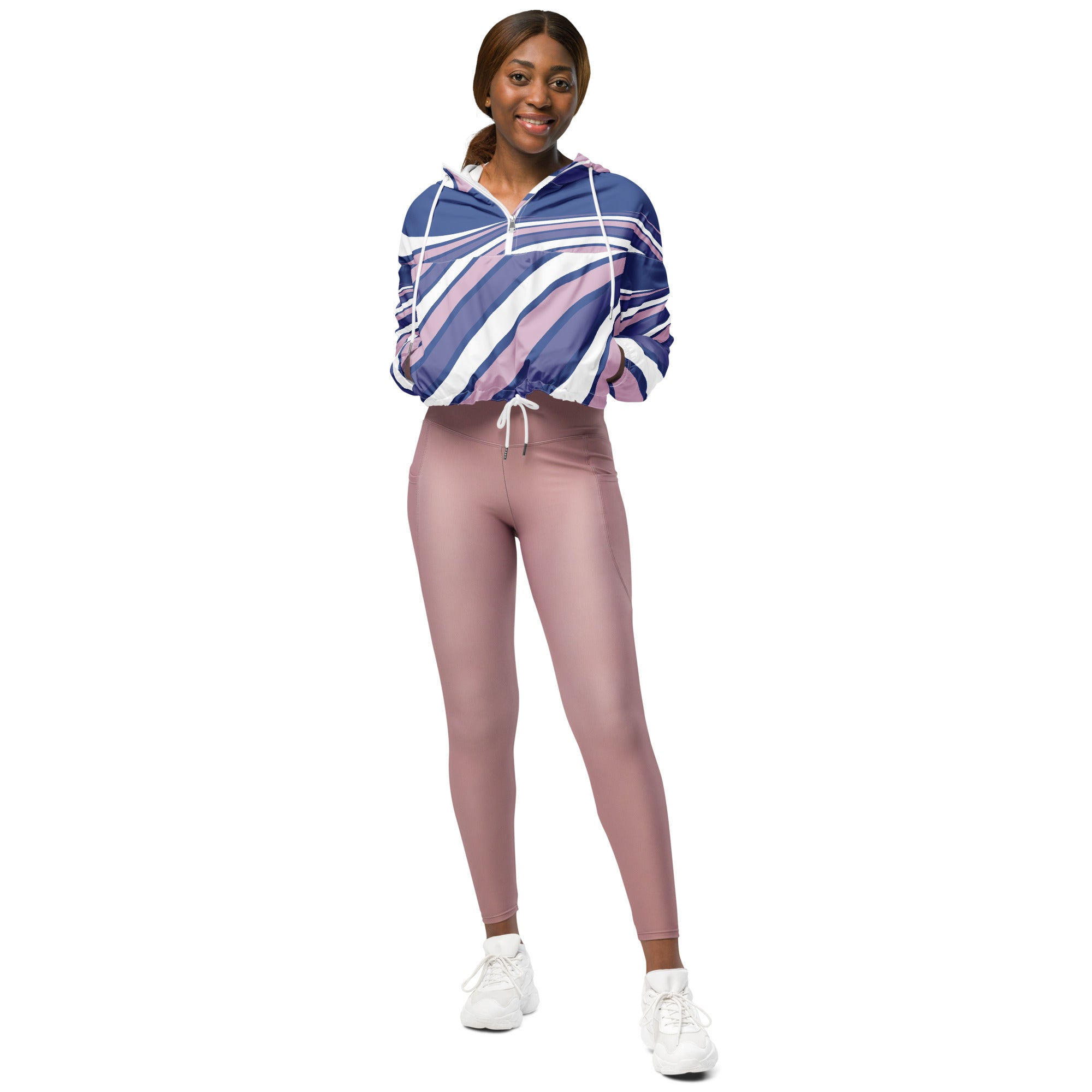 Women’s cropped windbreaker Purple Swirl