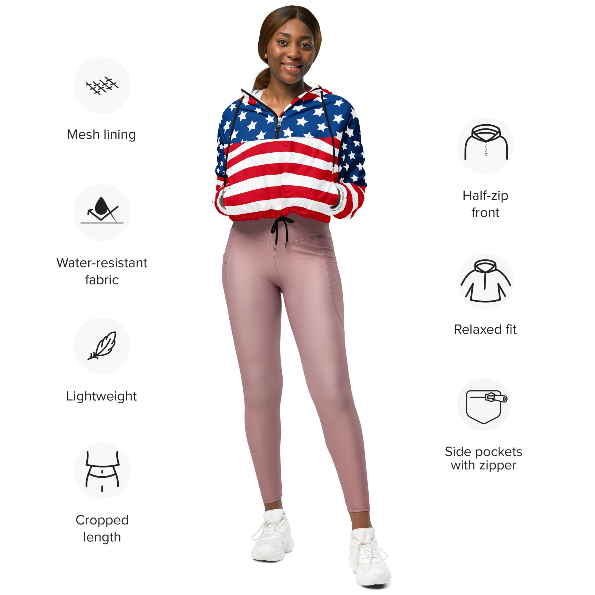 Women’s cropped windbreaker USA