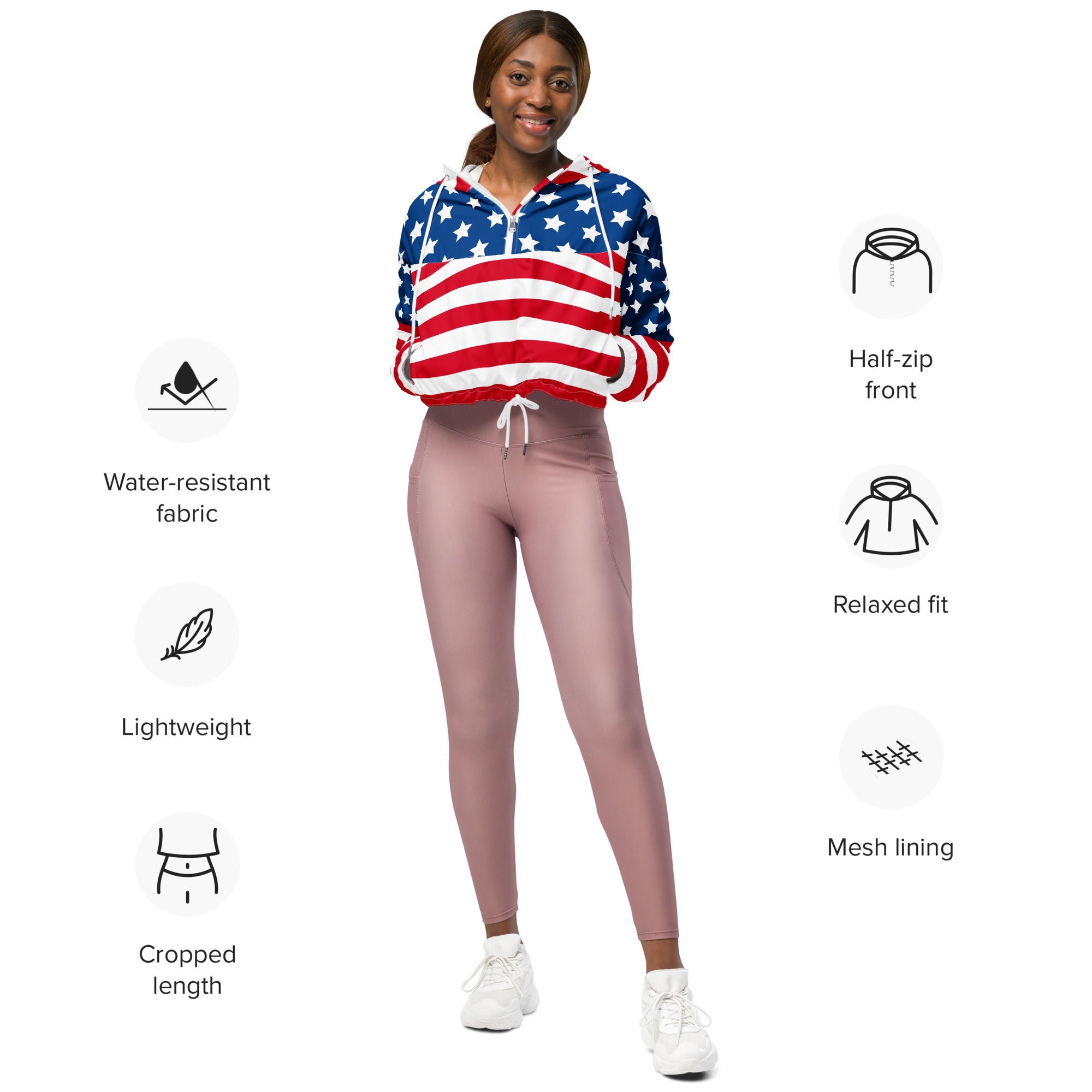 Women’s cropped windbreaker USA