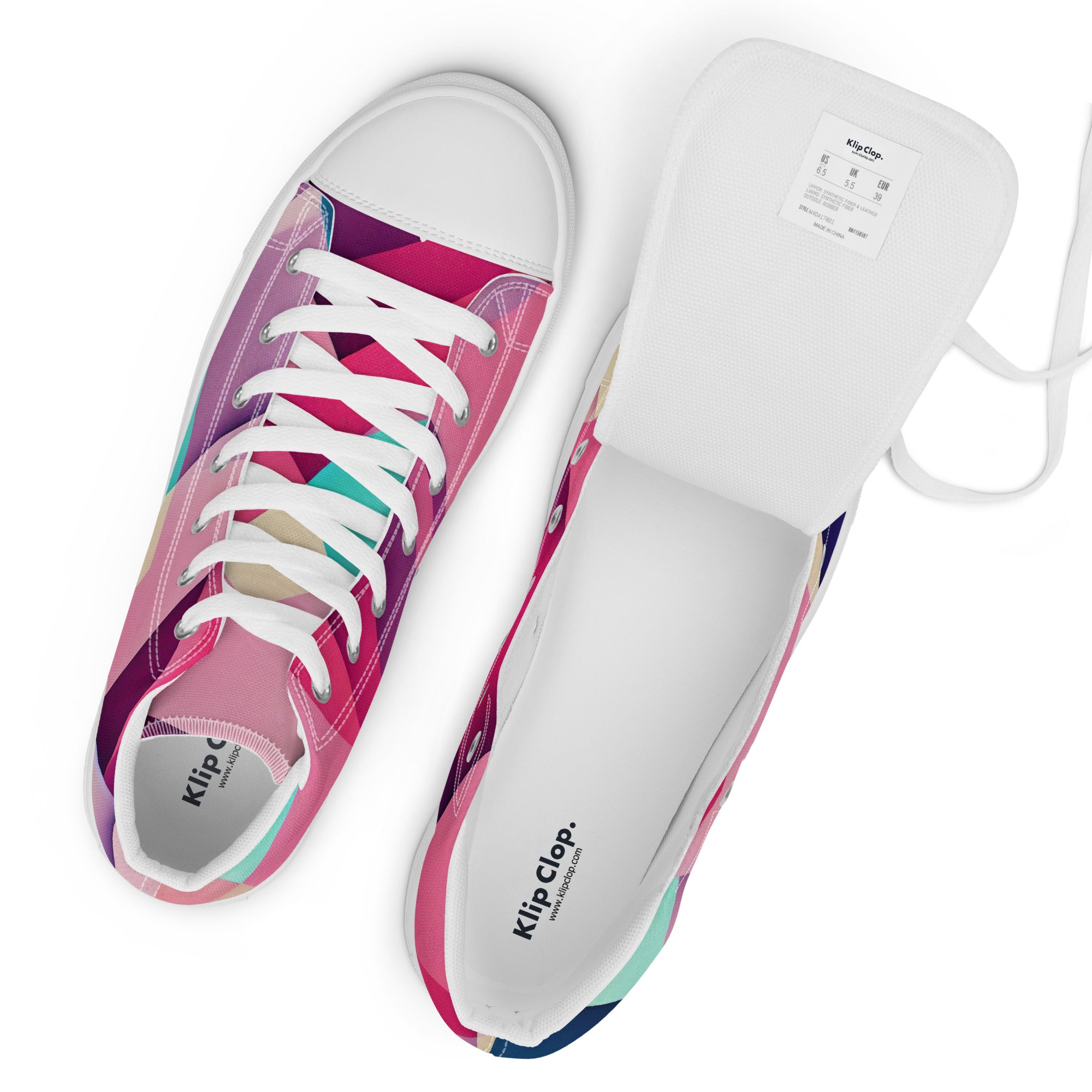 Women’s high top canvas shoes Abstract Pattern I