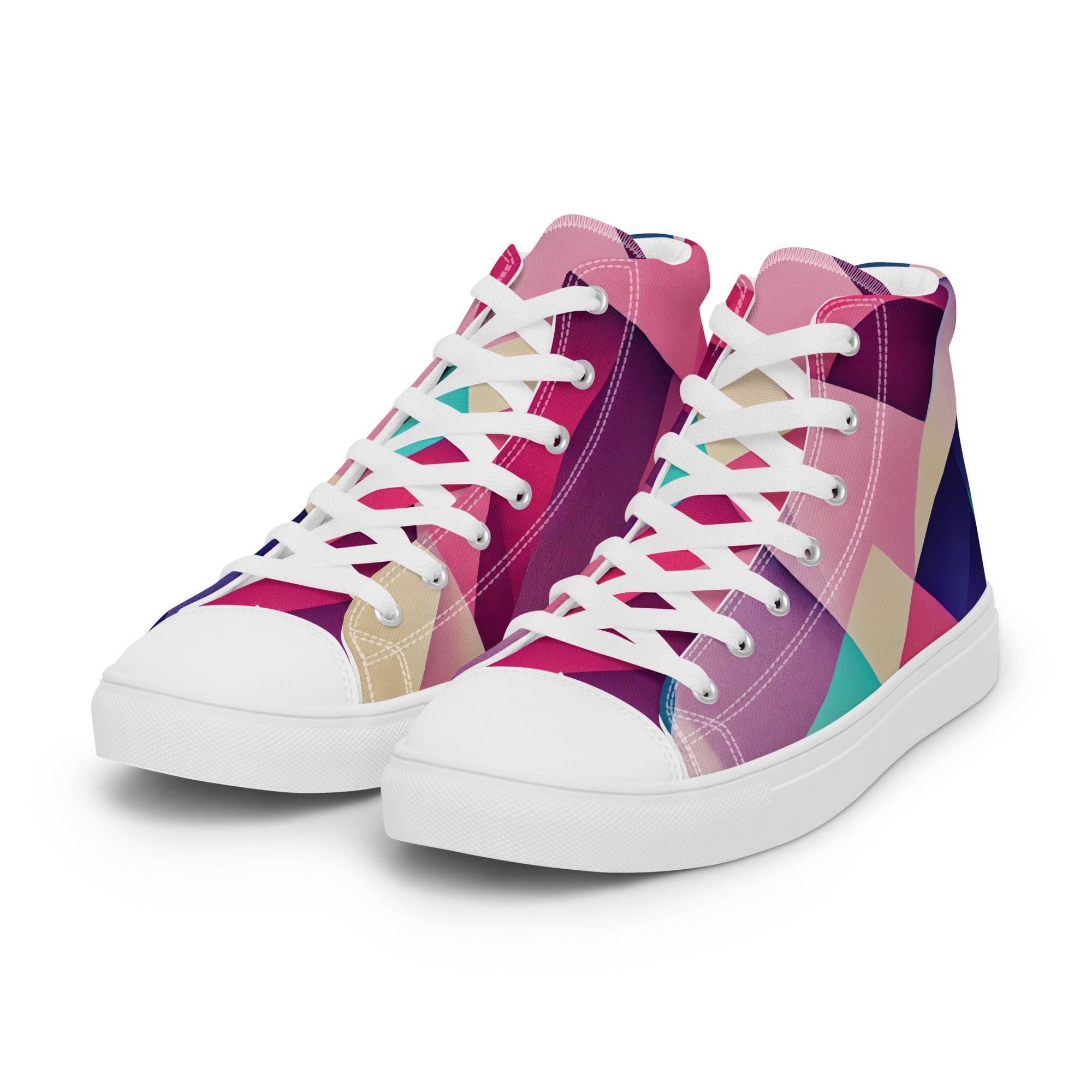 Women’s high top canvas shoes Abstract Pattern I