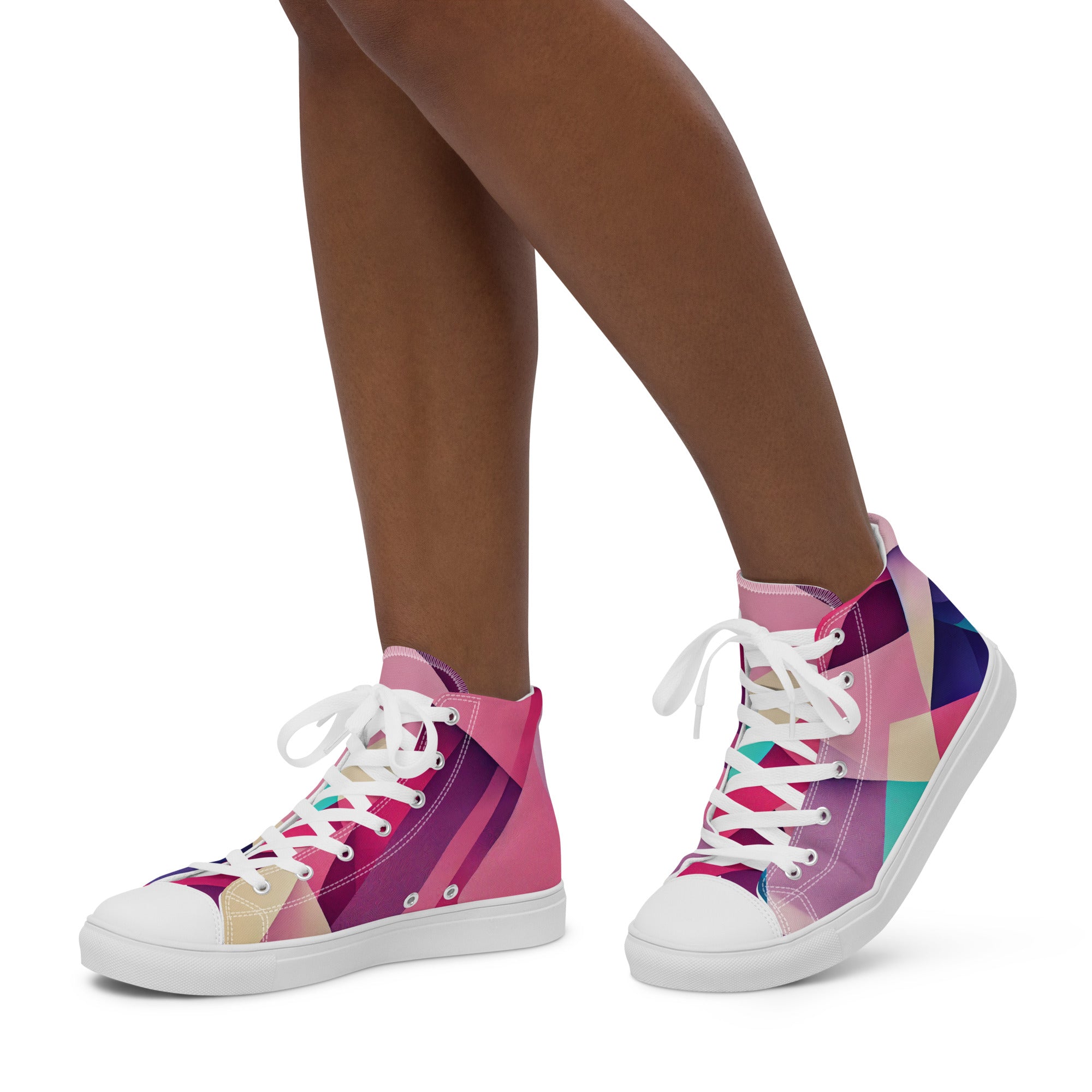 Women’s high top canvas shoes Abstract Pattern I