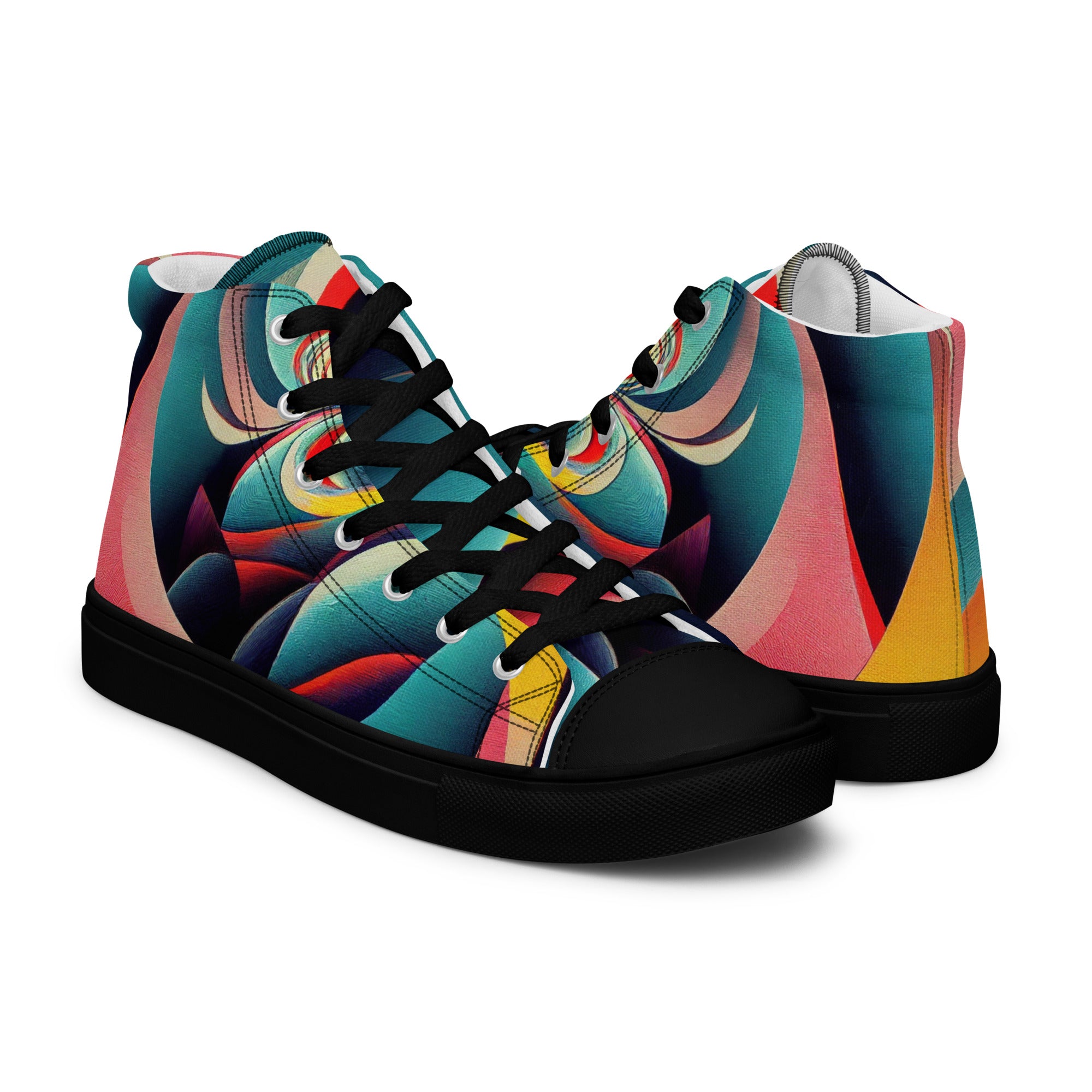 Women’s high top canvas shoes Abstract Pattern II