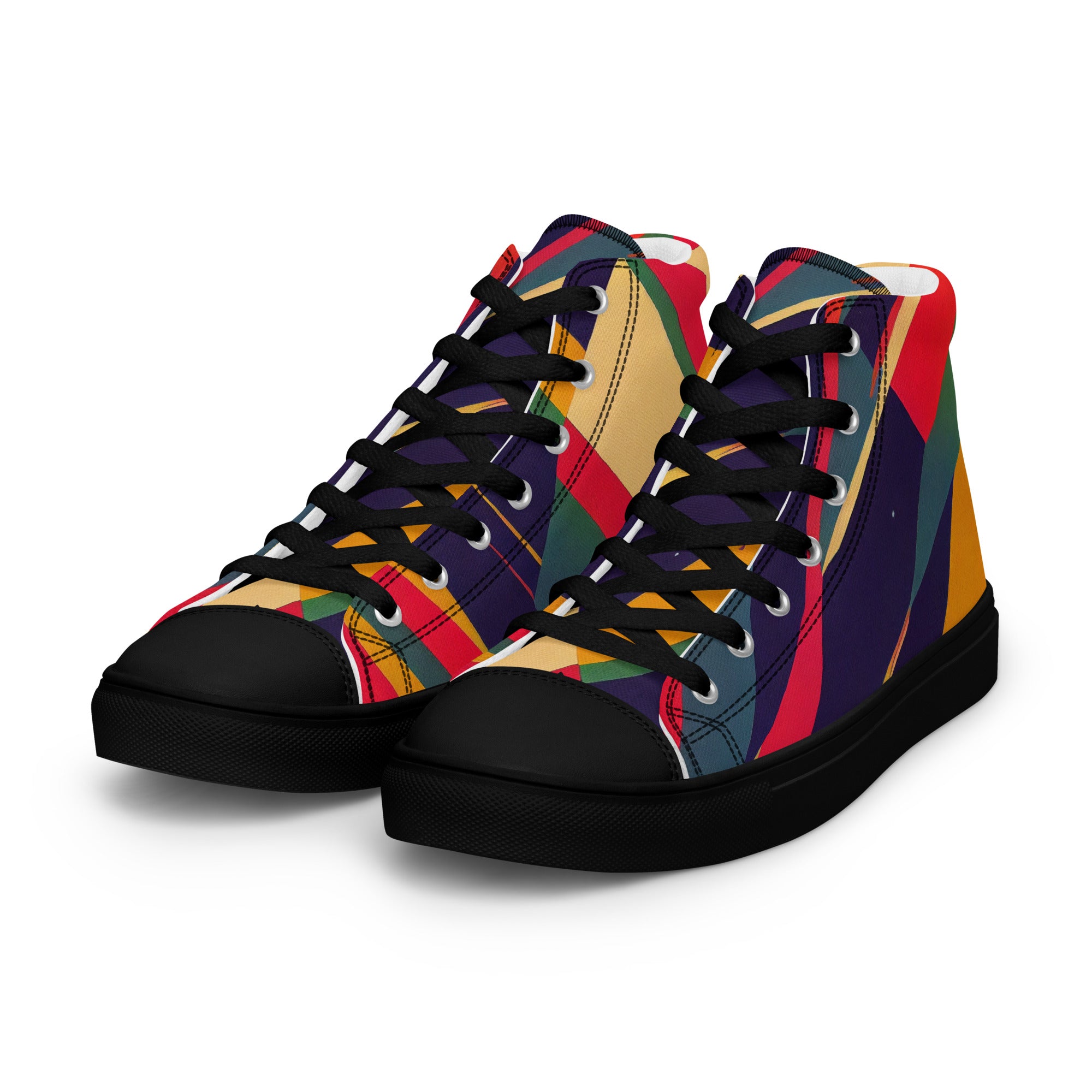 Women’s high top canvas shoes Abstract Pattern III