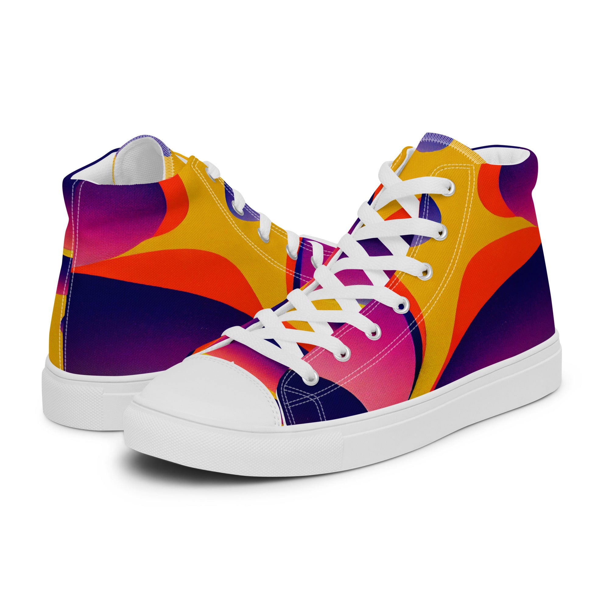 Women’s high top canvas shoes Abstract Pattern IV
