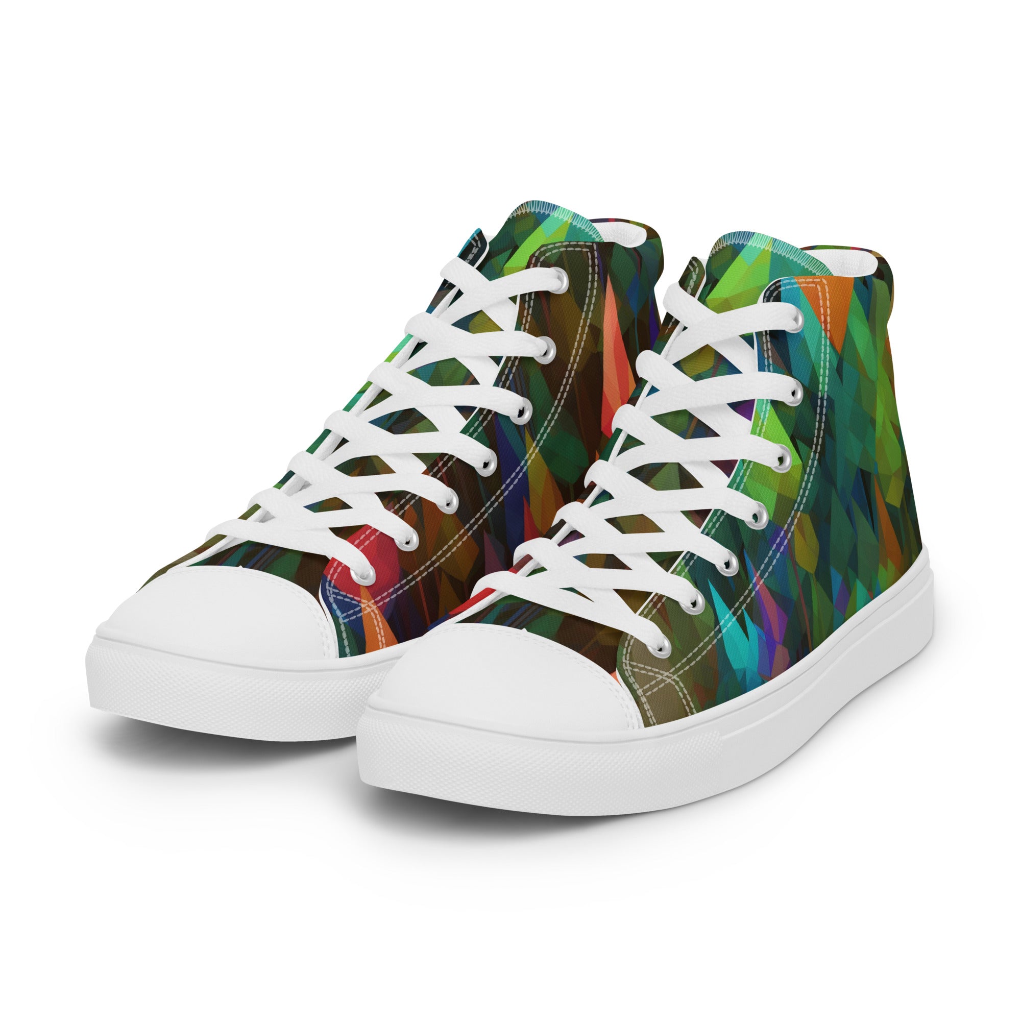 Women’s high top canvas shoes Rainbow Forest
