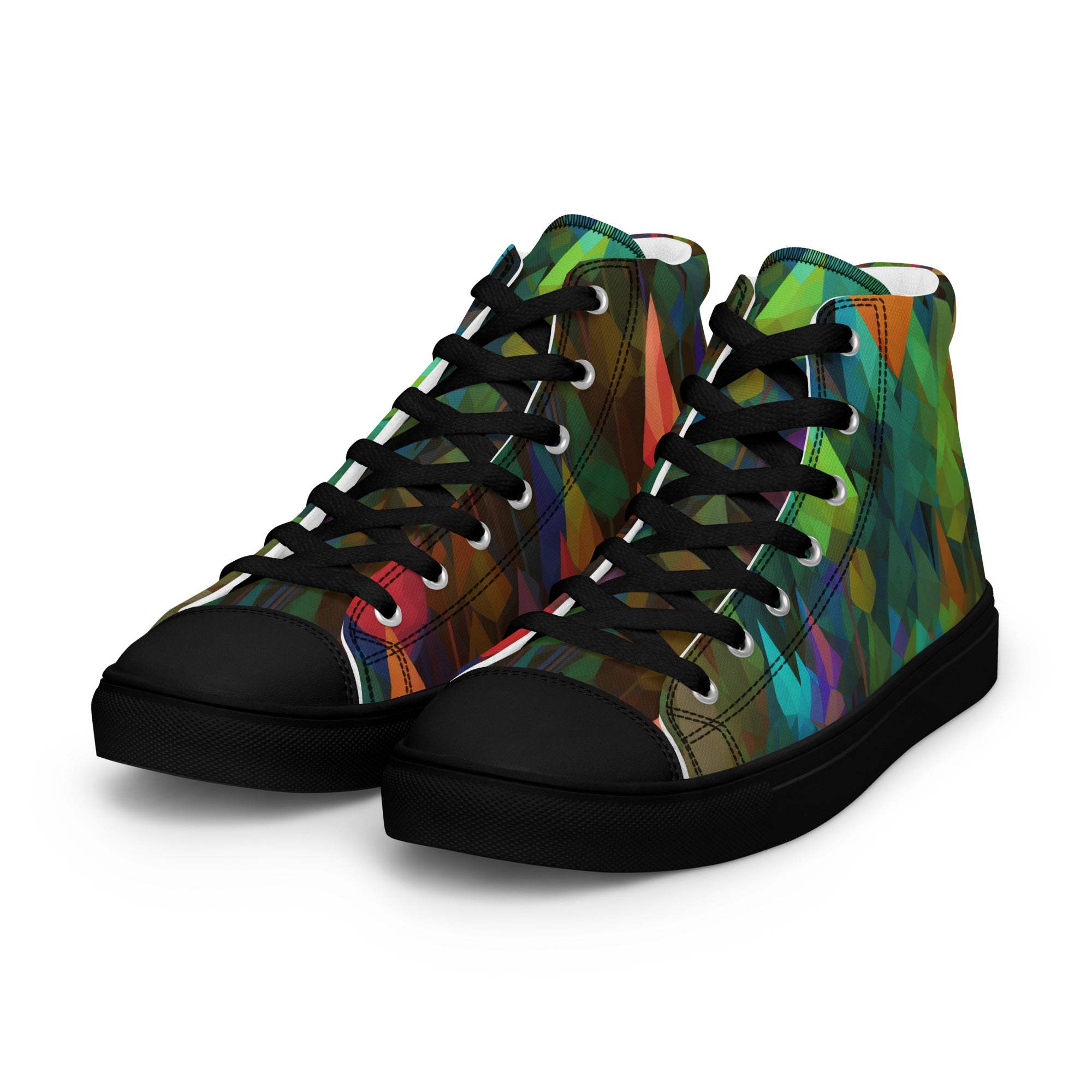 Women’s high top canvas shoes Rainbow Forest