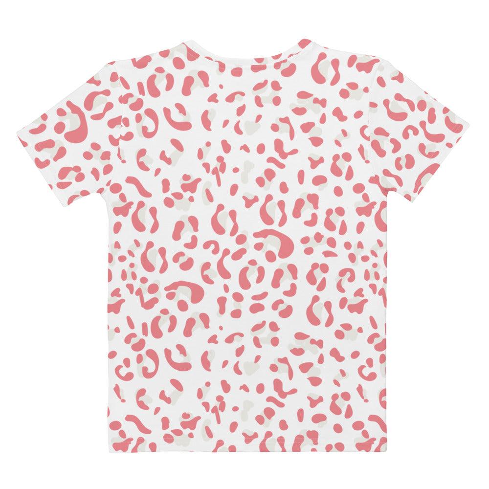 Women's T shirt Leopard skin V