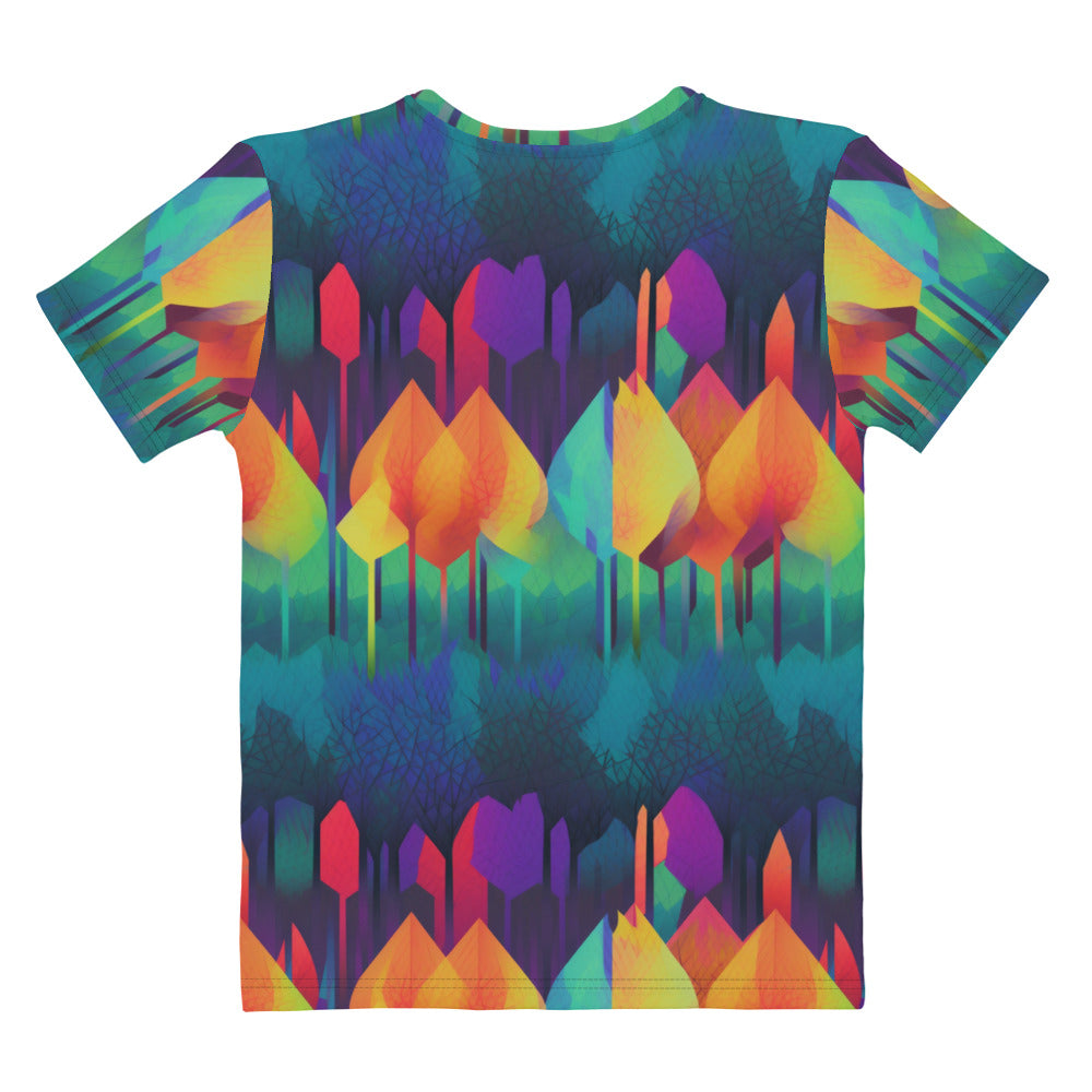 Women's T shirt Rainbow Forest Pattern I