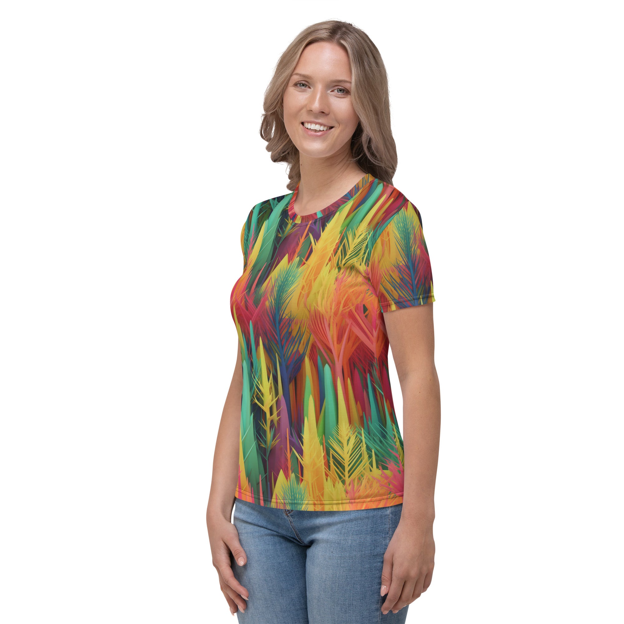 Women's T shirt Rainbow Forest Pattern II