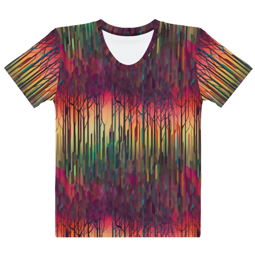 Women's T shirt Rainbow Forest Pattern III