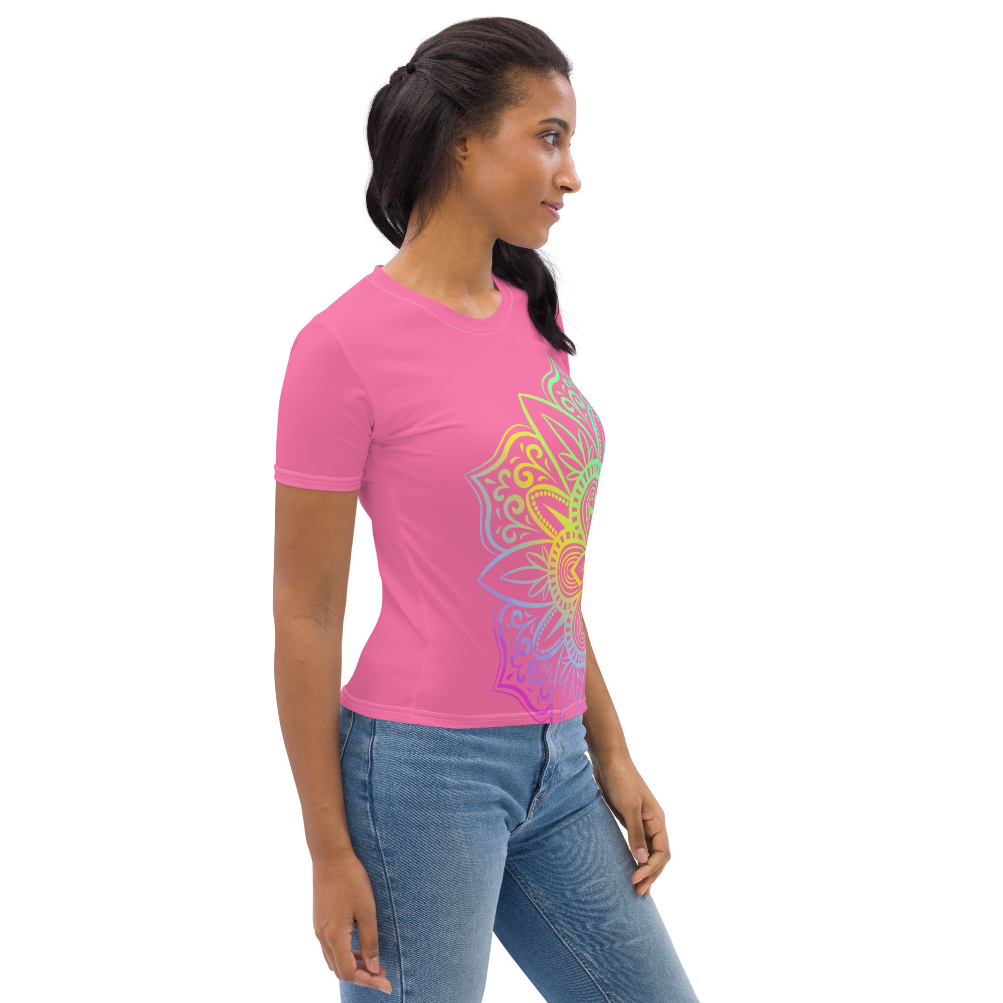 Women's T shirt Rose Mandala