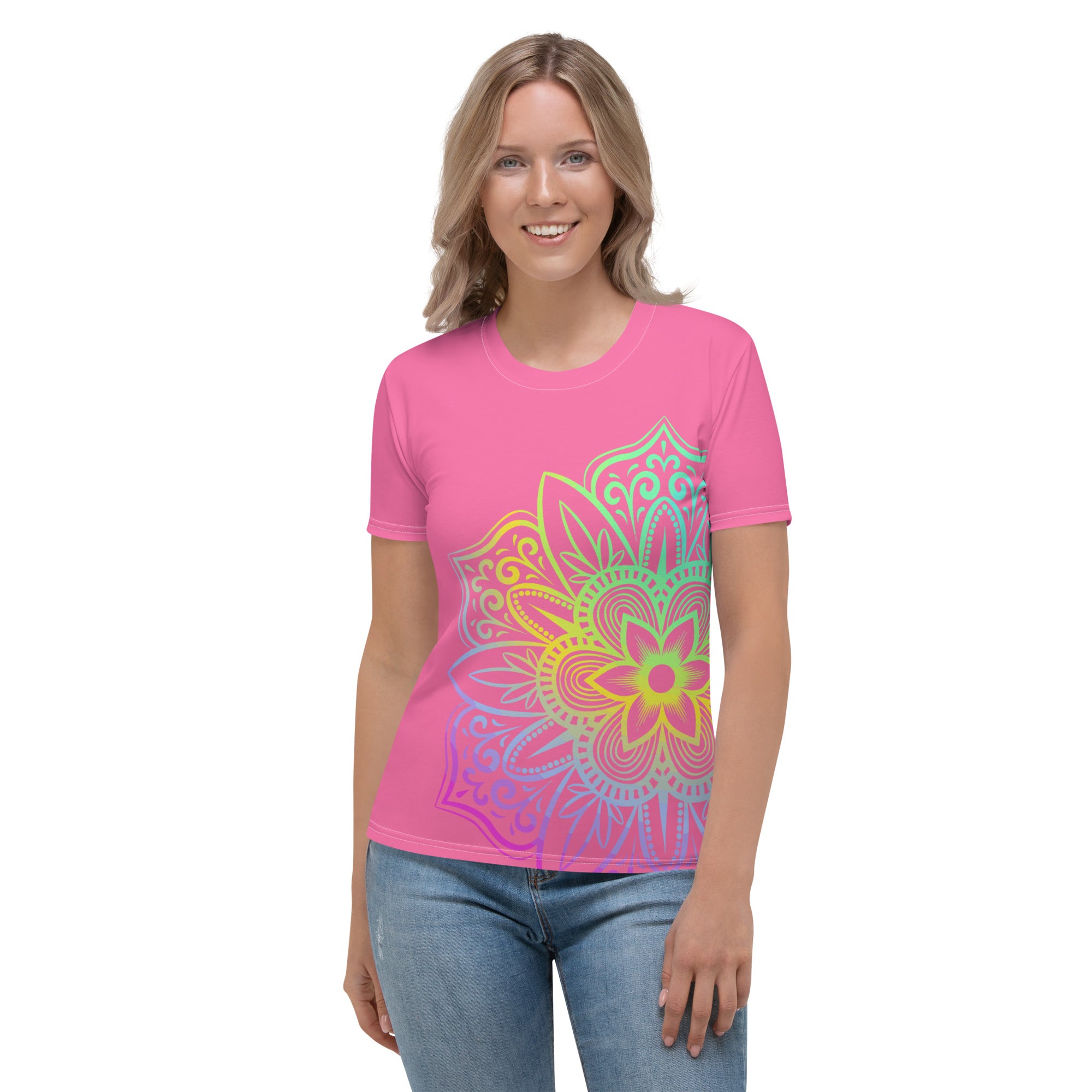 Women's T shirt Rose Mandala