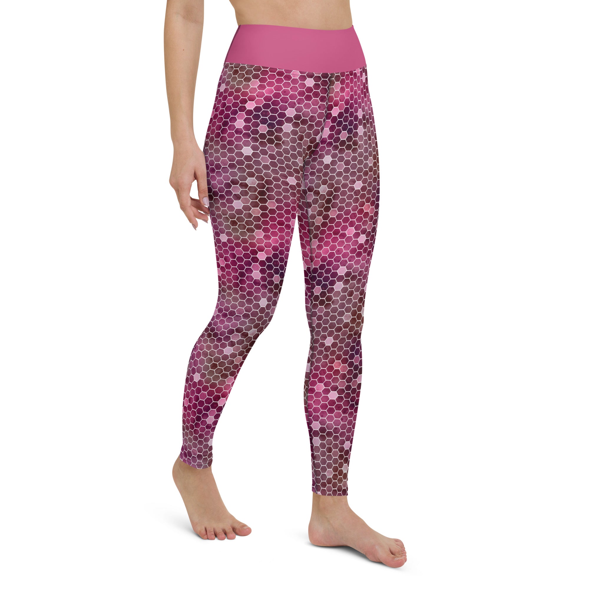 Yoga Leggings Honeycomb Red