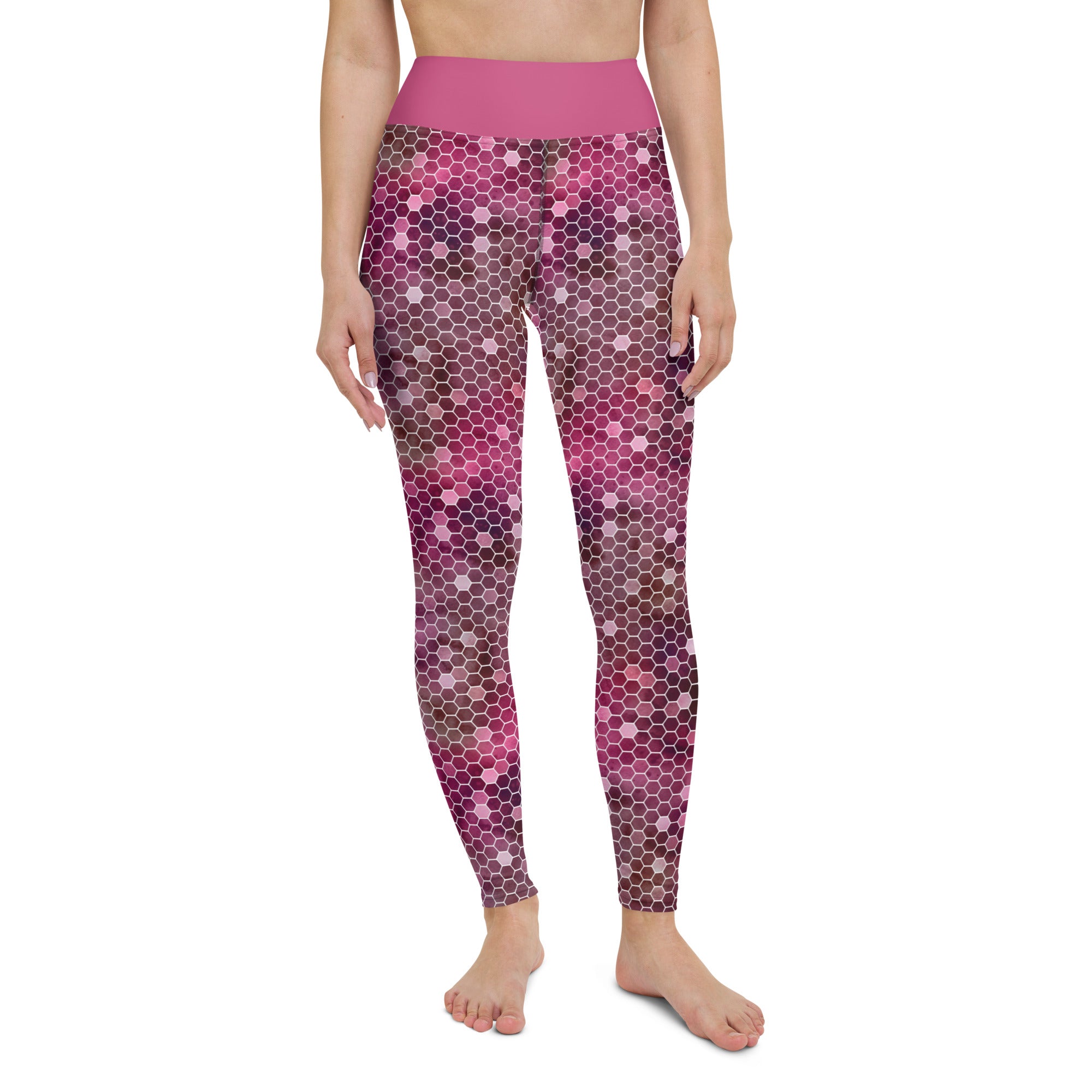 Yoga Leggings Honeycomb Red