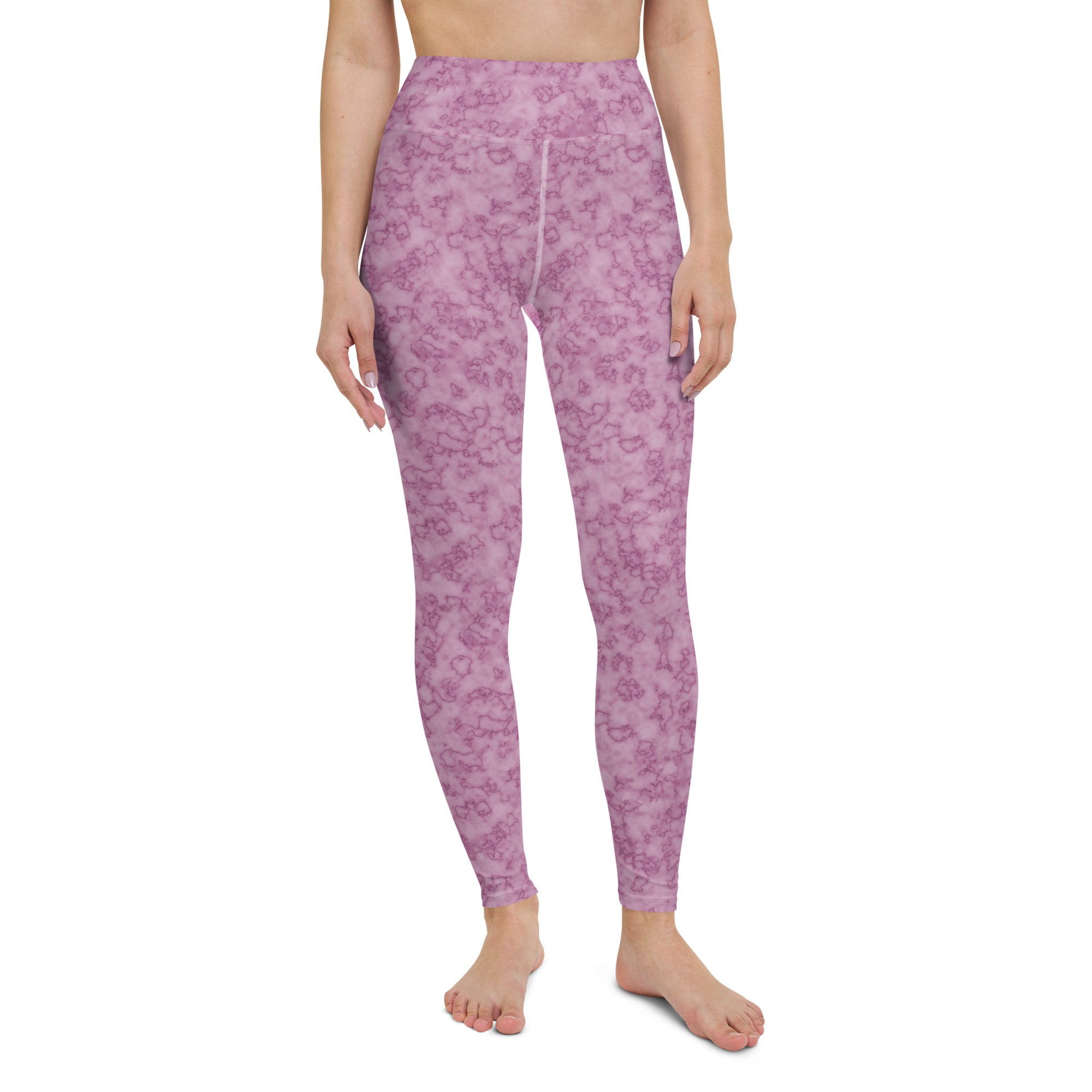 Yoga Leggings Marble Dark pink