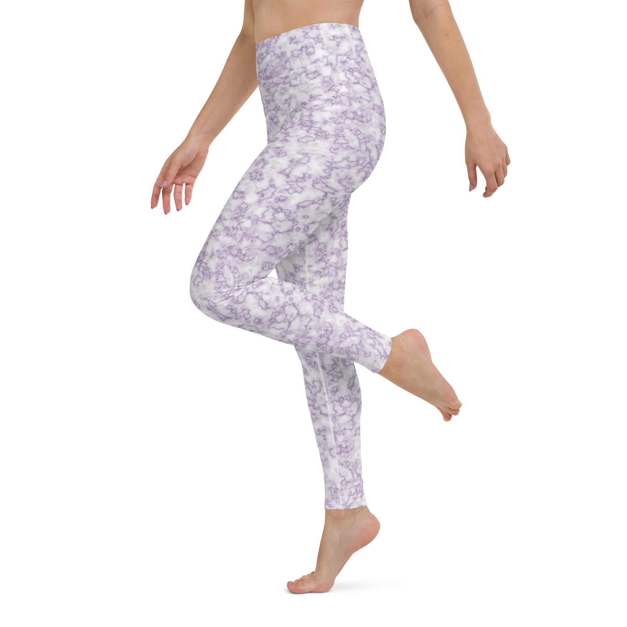 Yoga Leggings Marble Purple
