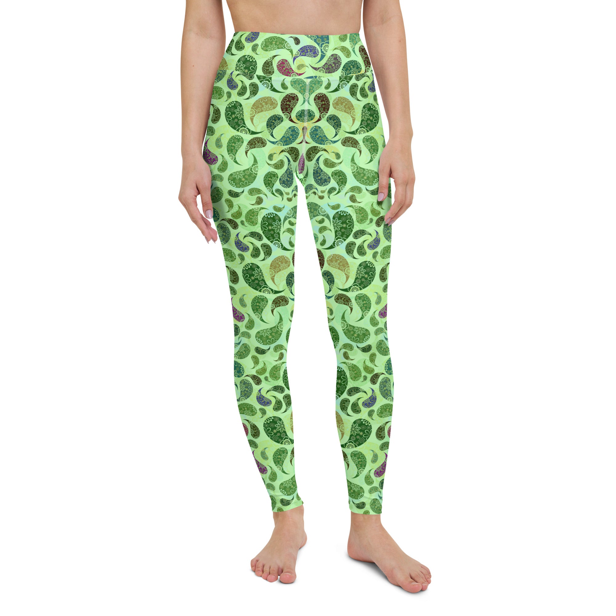Yoga Leggings Paisley Green
