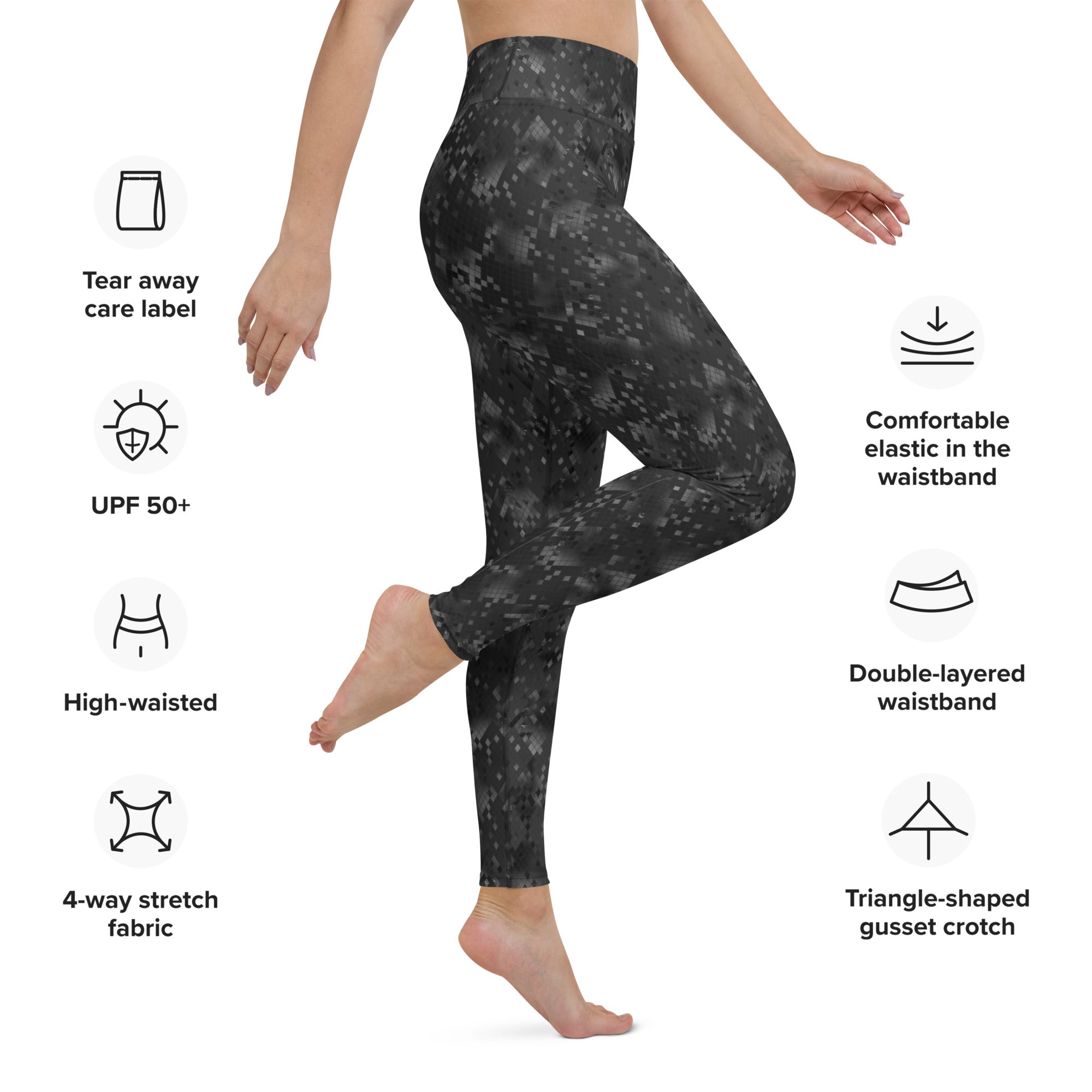 Yoga Leggings Snake print Black