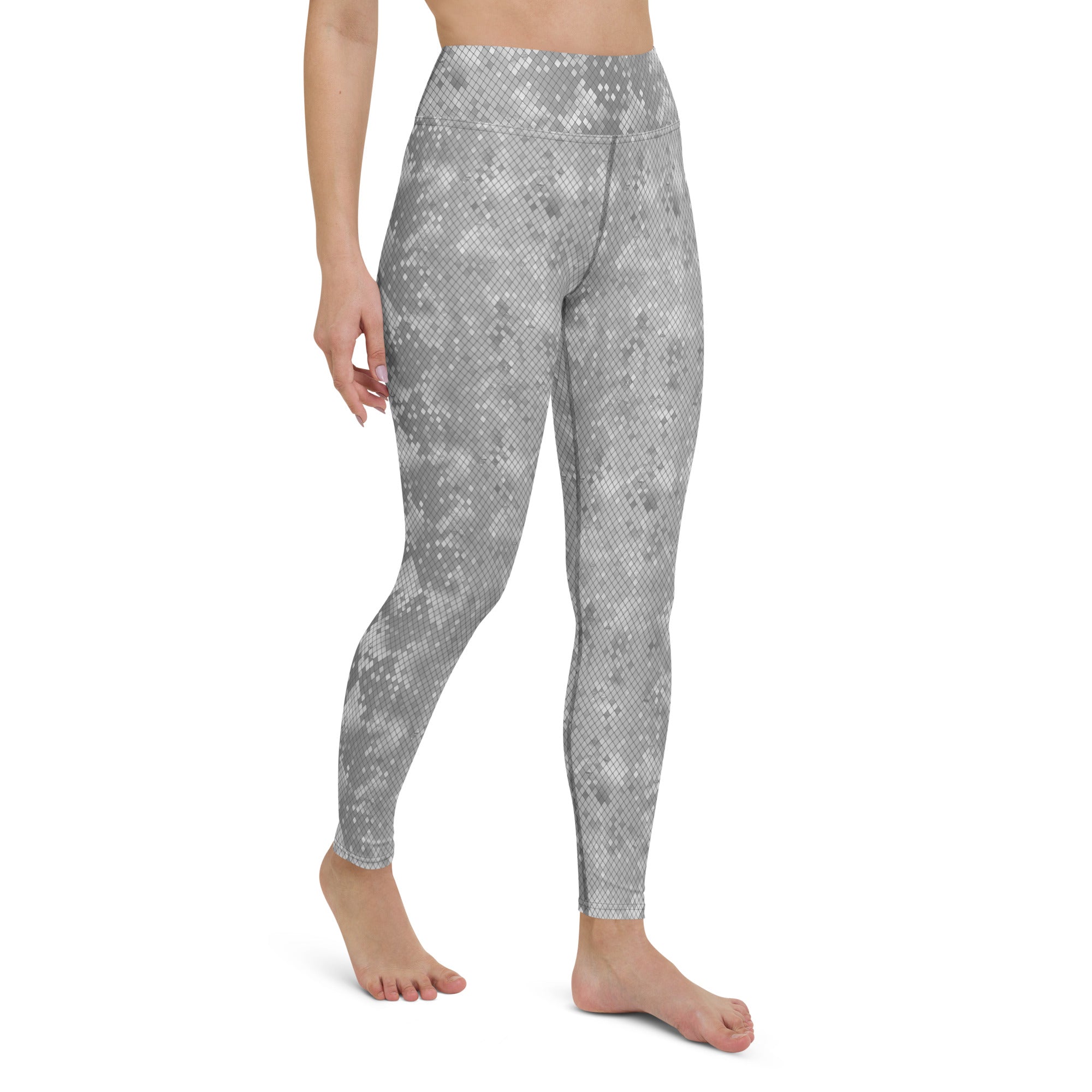 Yoga Leggings Snake Print Grey