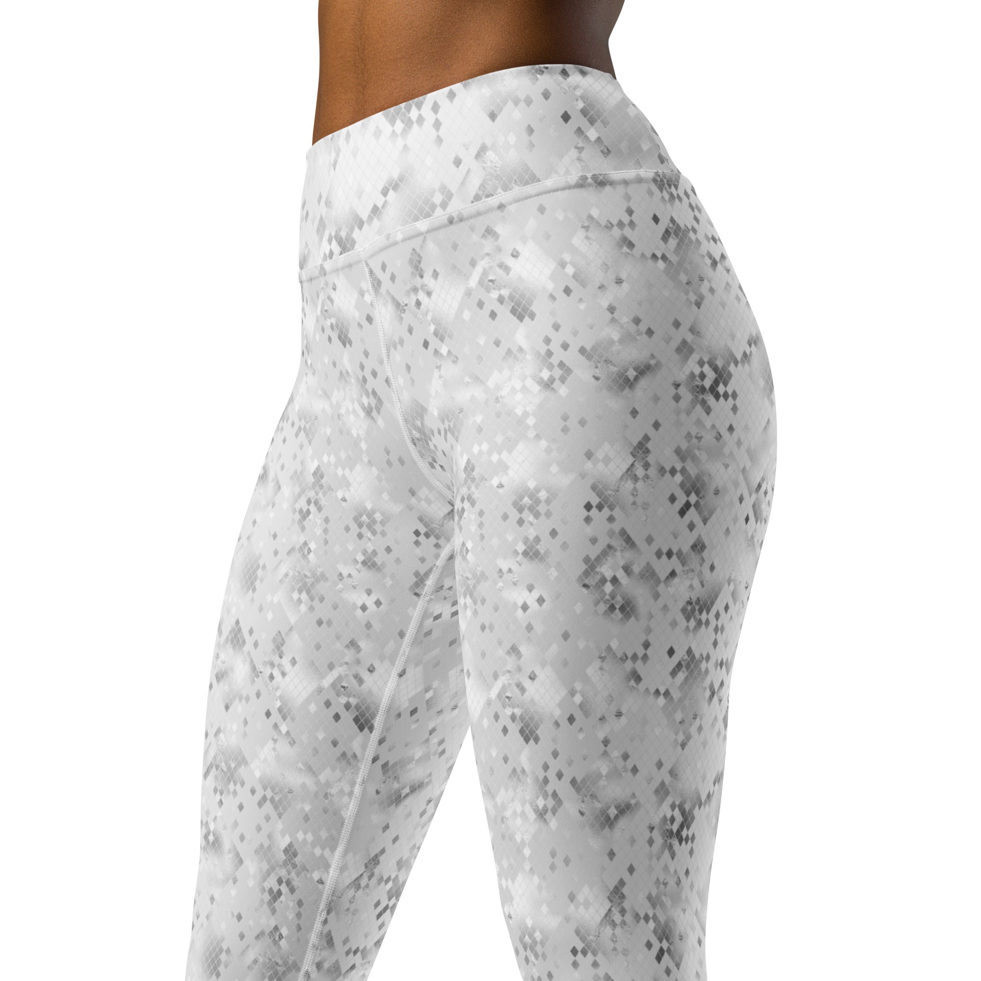 Yoga Leggings Snake print White