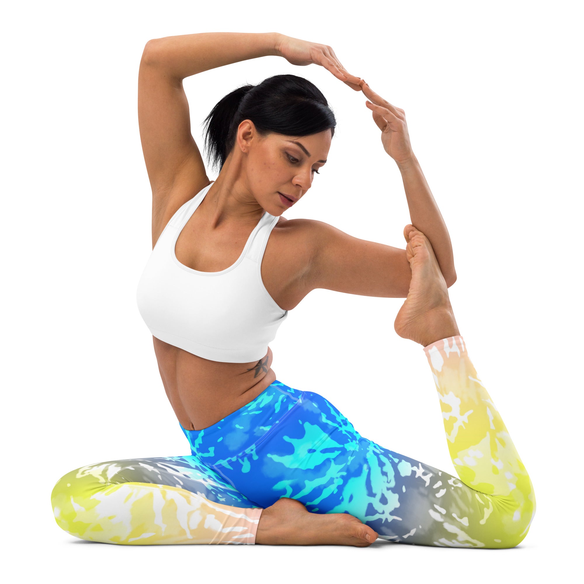 Yoga Leggings Tie Dye Multicolour Splashes