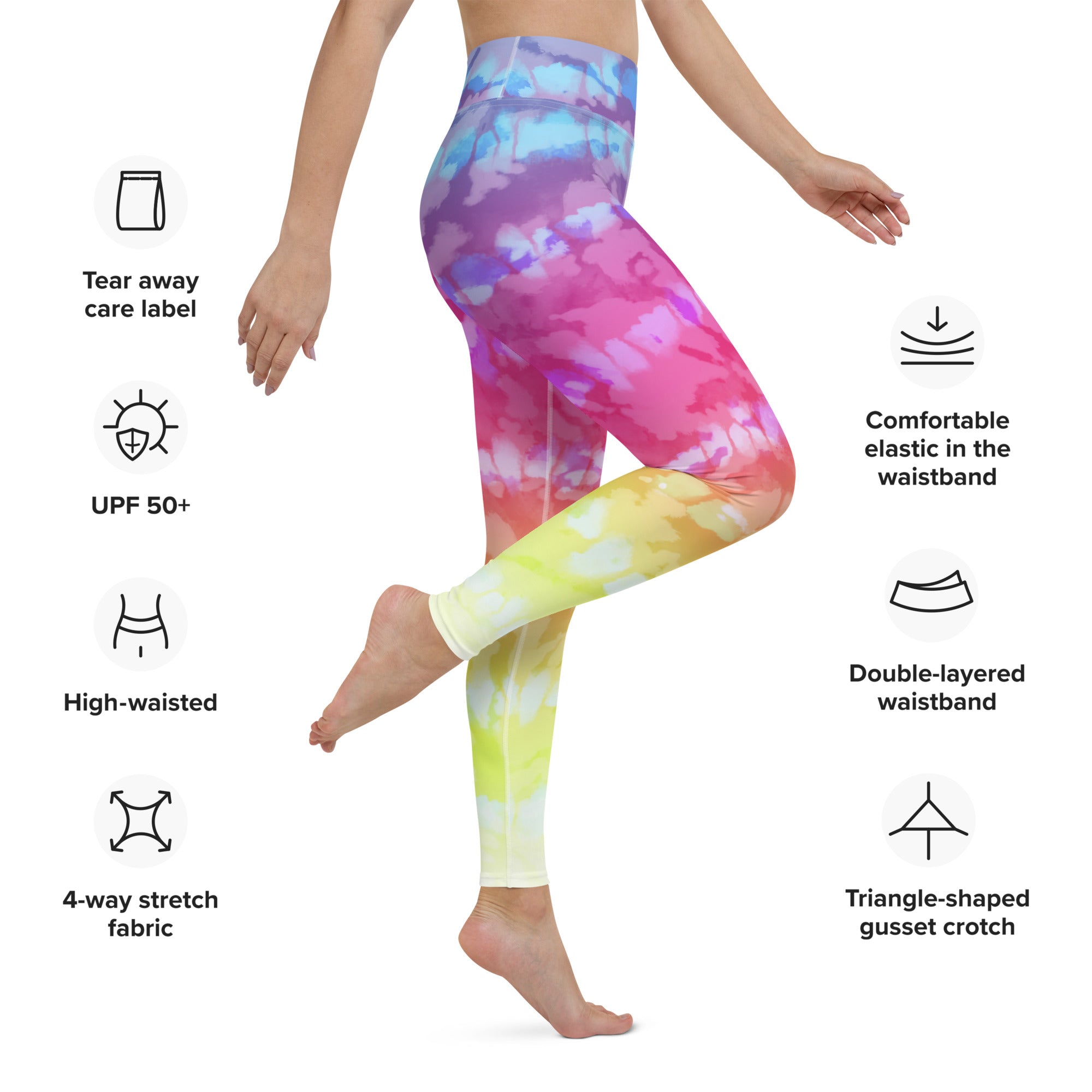 Yoga Leggings Tie Dye Stripes