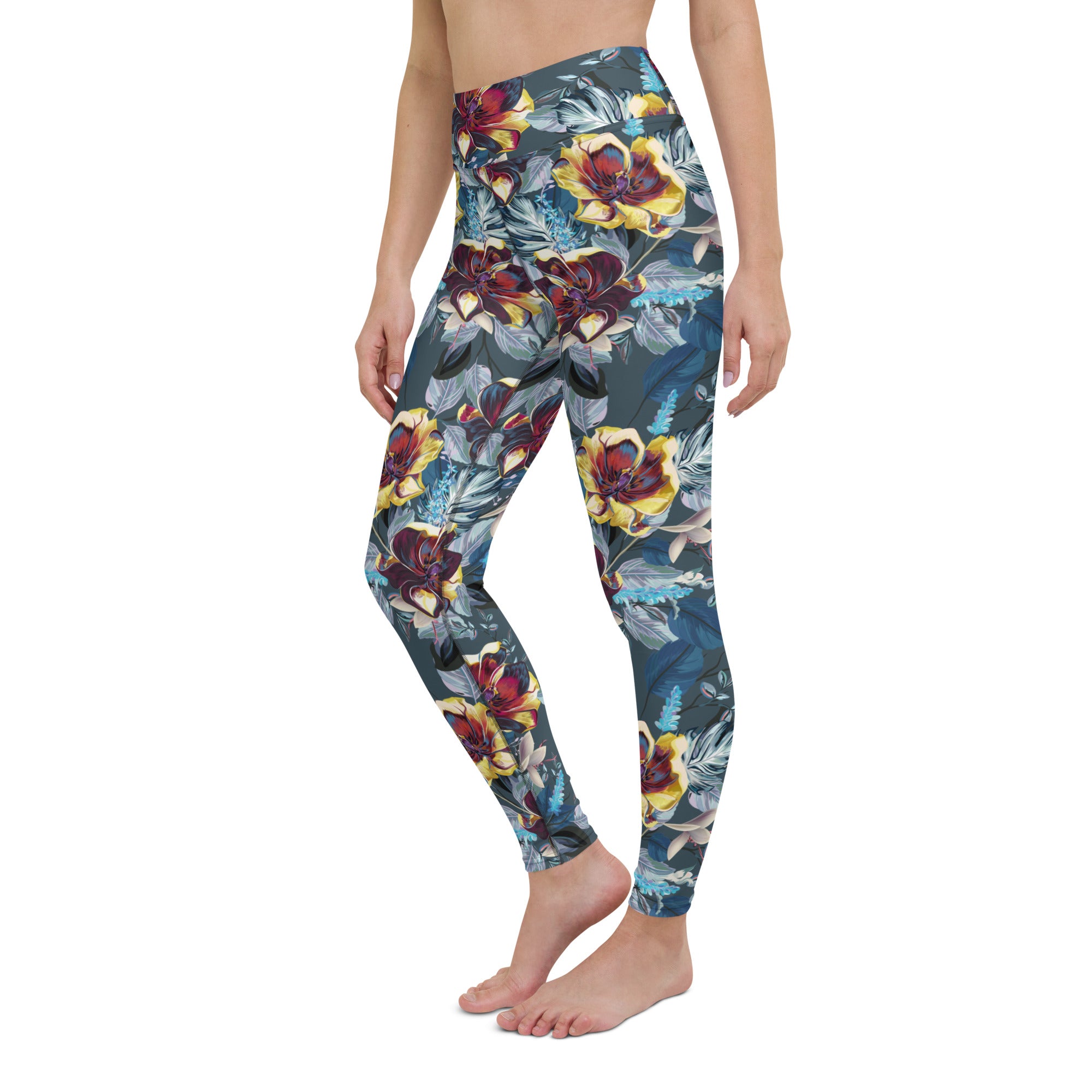 Yoga Leggings Tulip Flowers