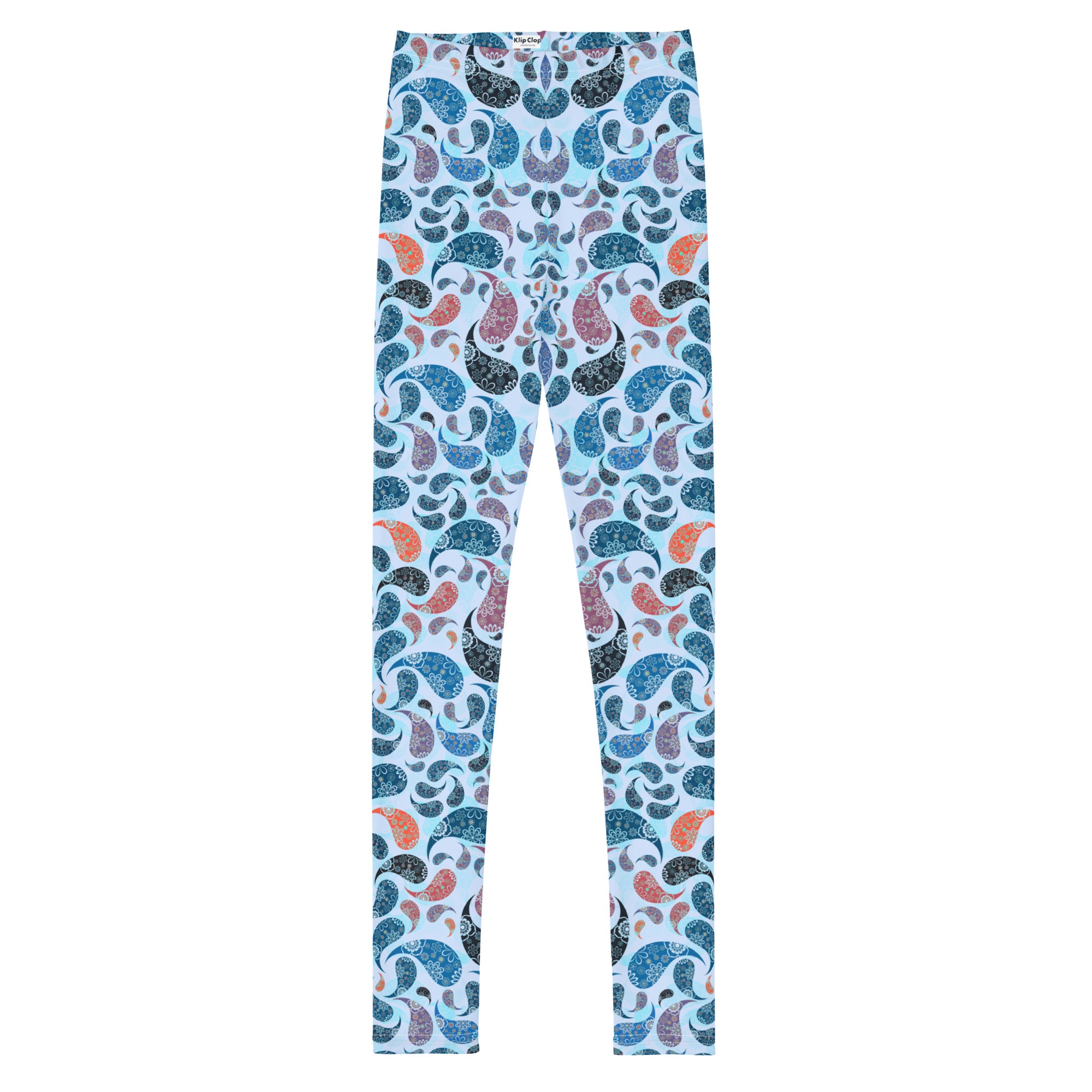 Youth Leggings Paisley Blue