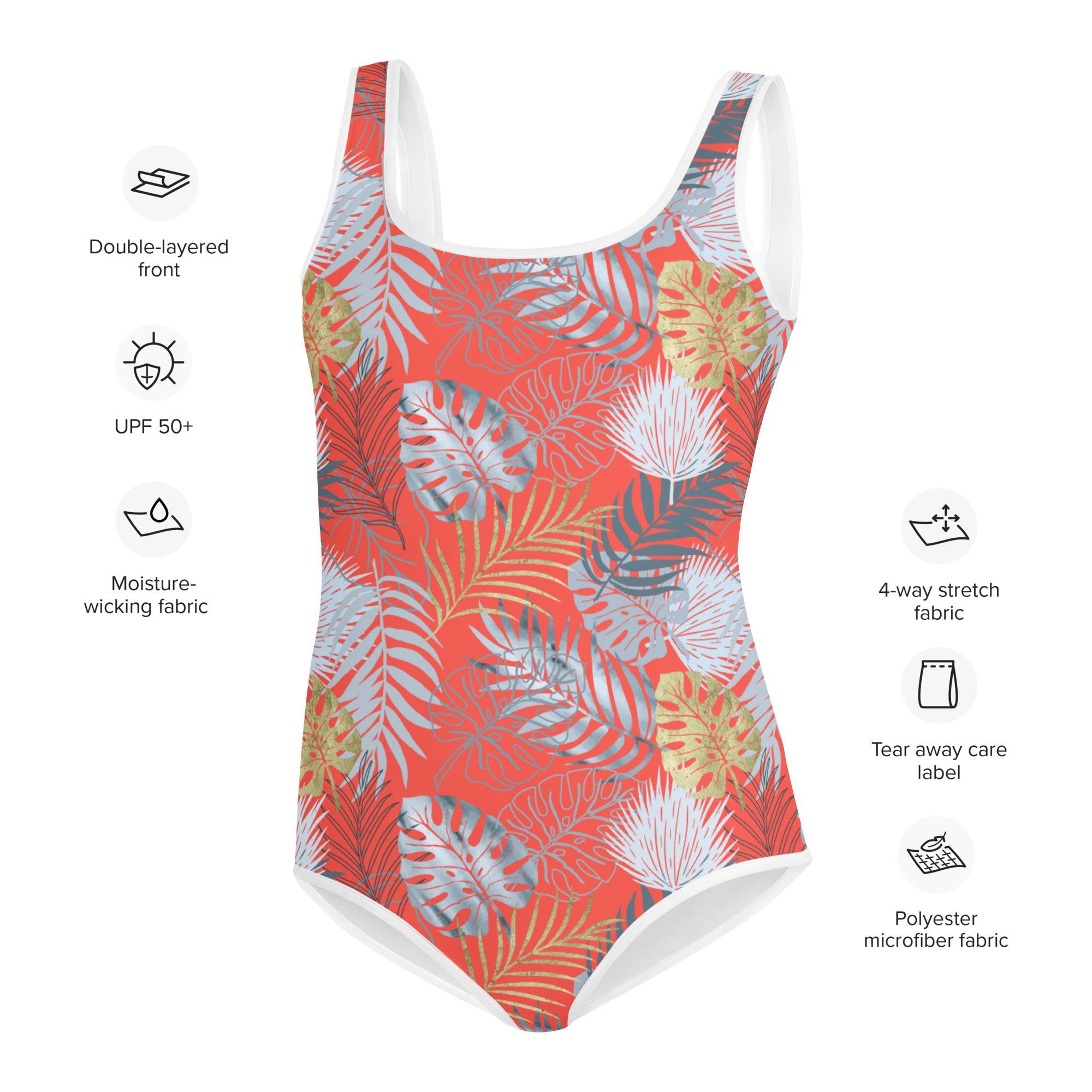 Youth Swimsuit TROPICAL RED